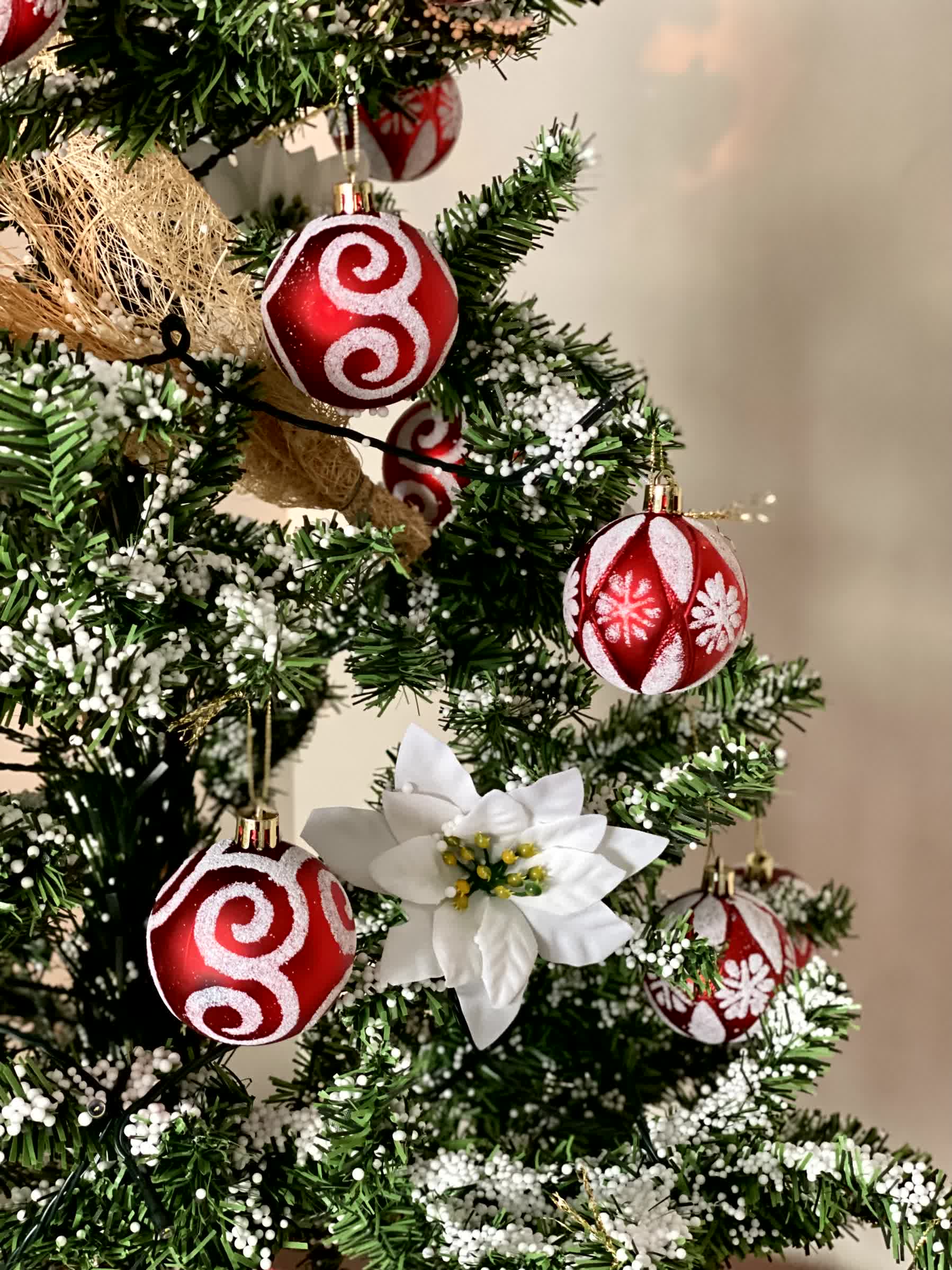 Christmas Bloom & Bauble Canopy Tree
