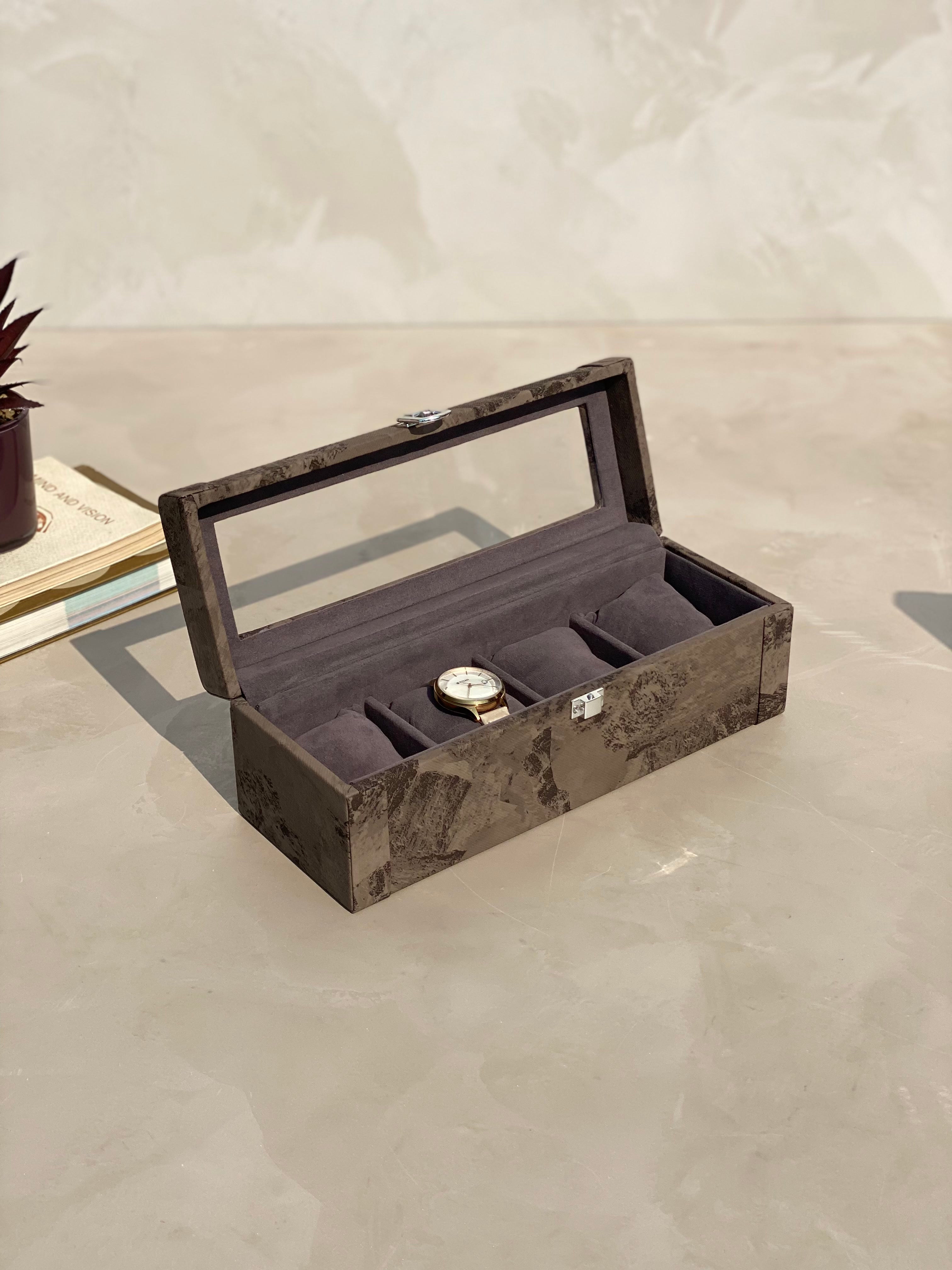 Indo Mocha Watch Box - 4 Slots