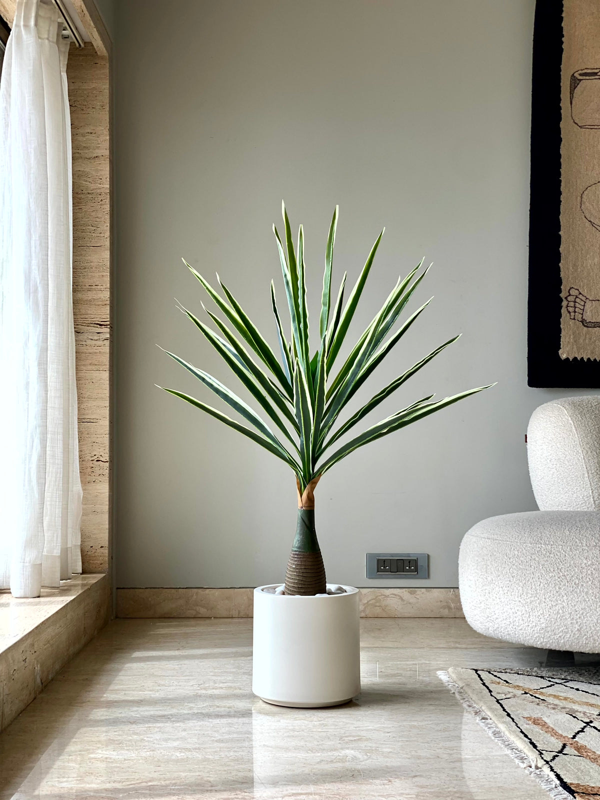 Artificial Dracaena Trunk Tree - 3.5 Feet