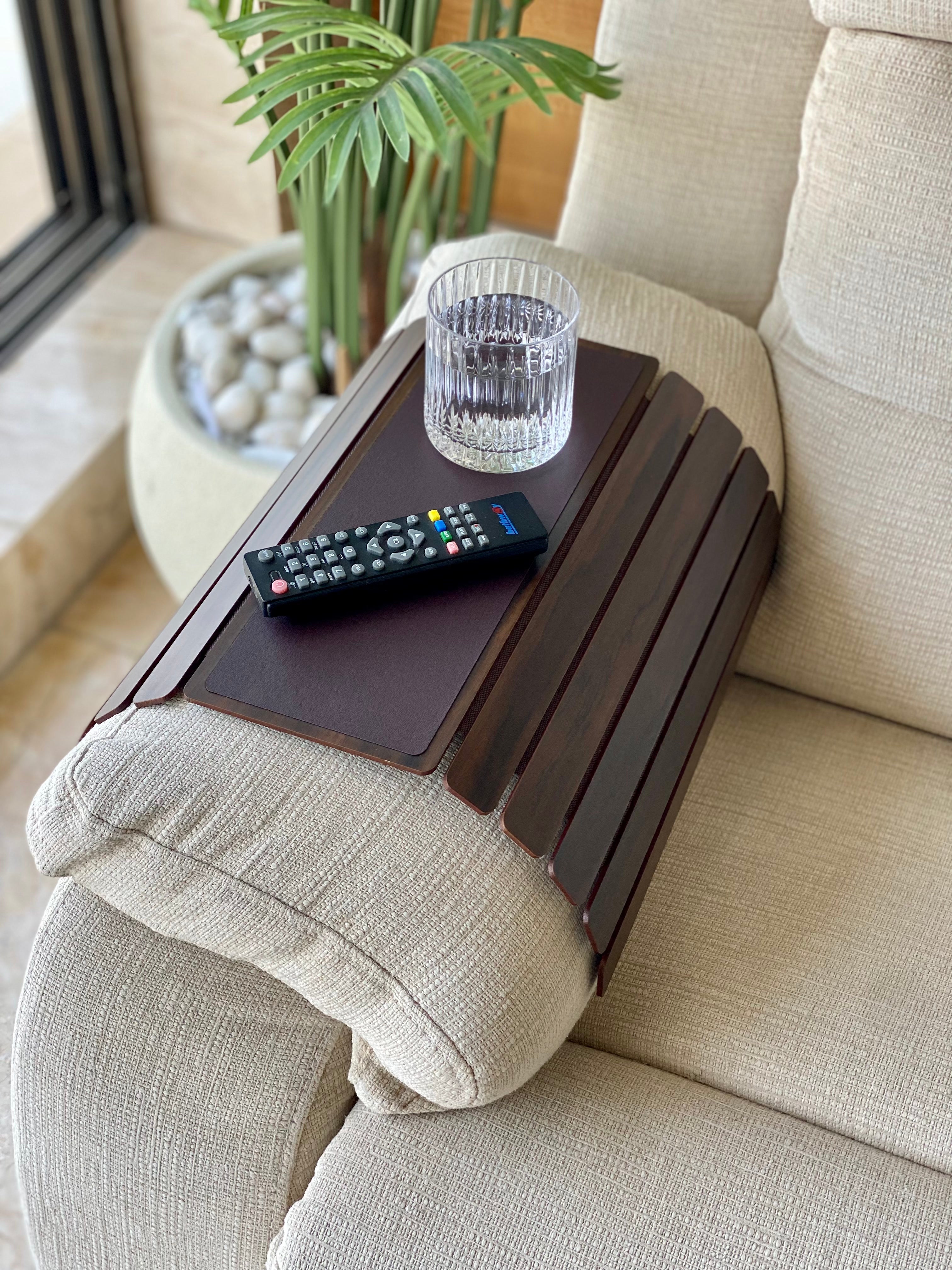 Elm Sofa Armrest Tray - Dark Brown