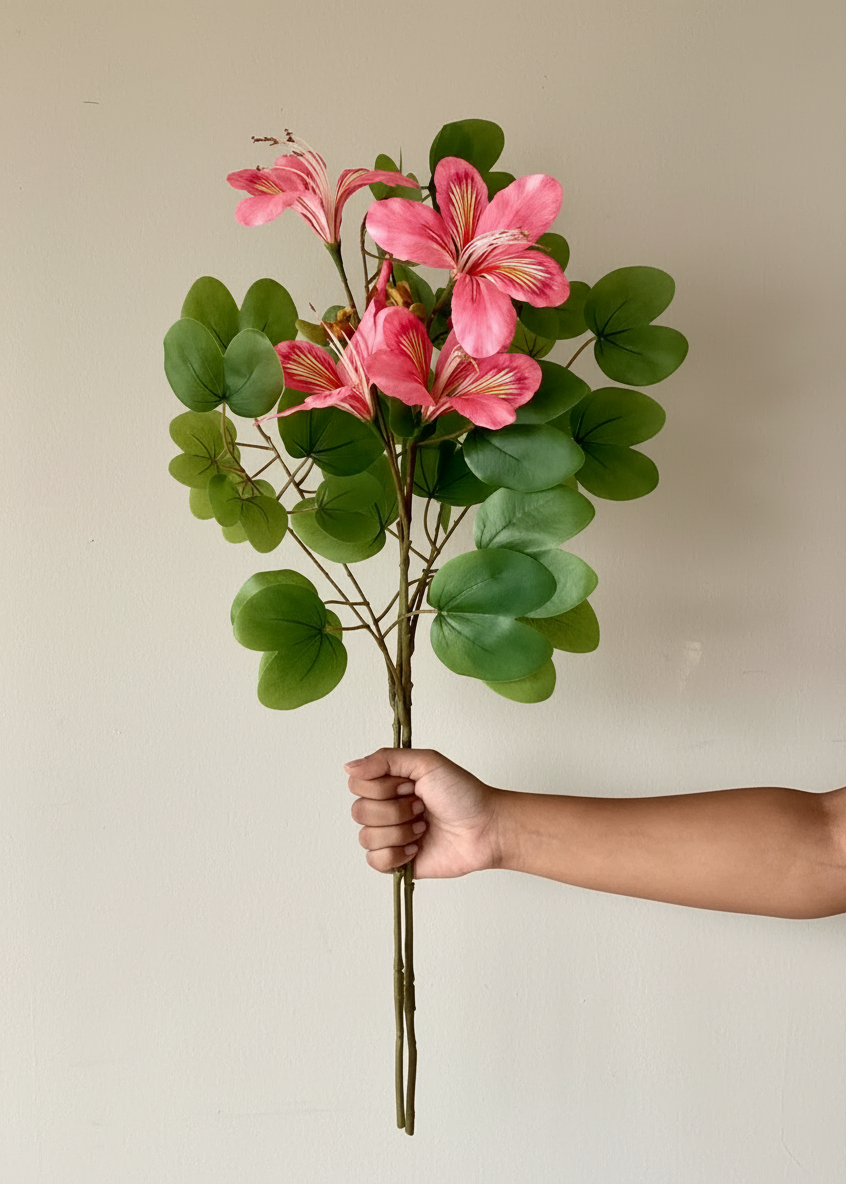 Artificial Bauhinia Flower Stem - Pink (Set Of 2)