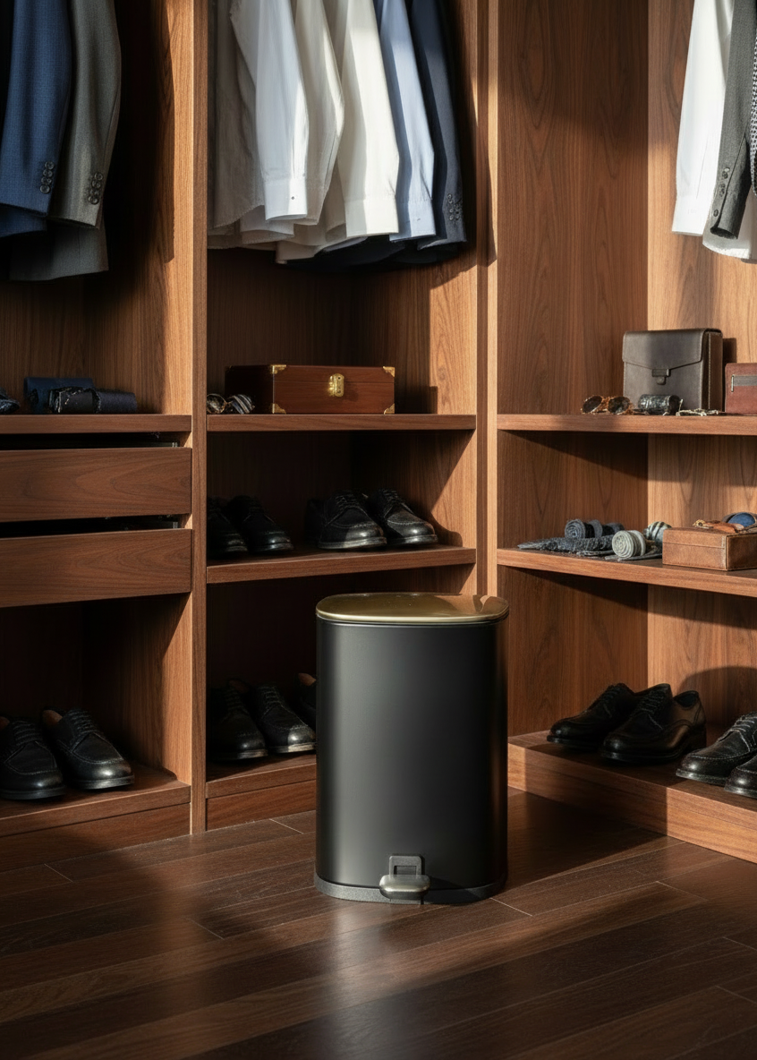 Merlowe Dustbin - Black (6L)