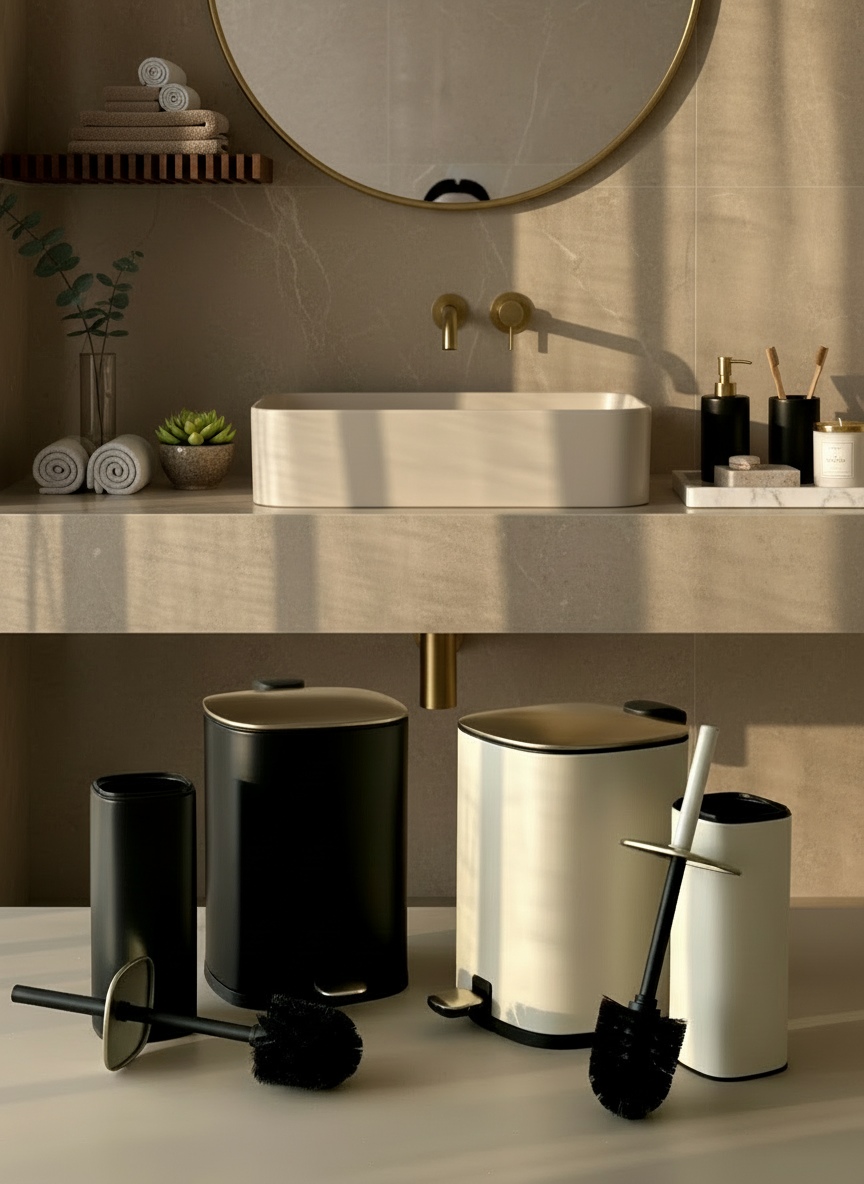 Merlowe Dustbin - Beige (6L)