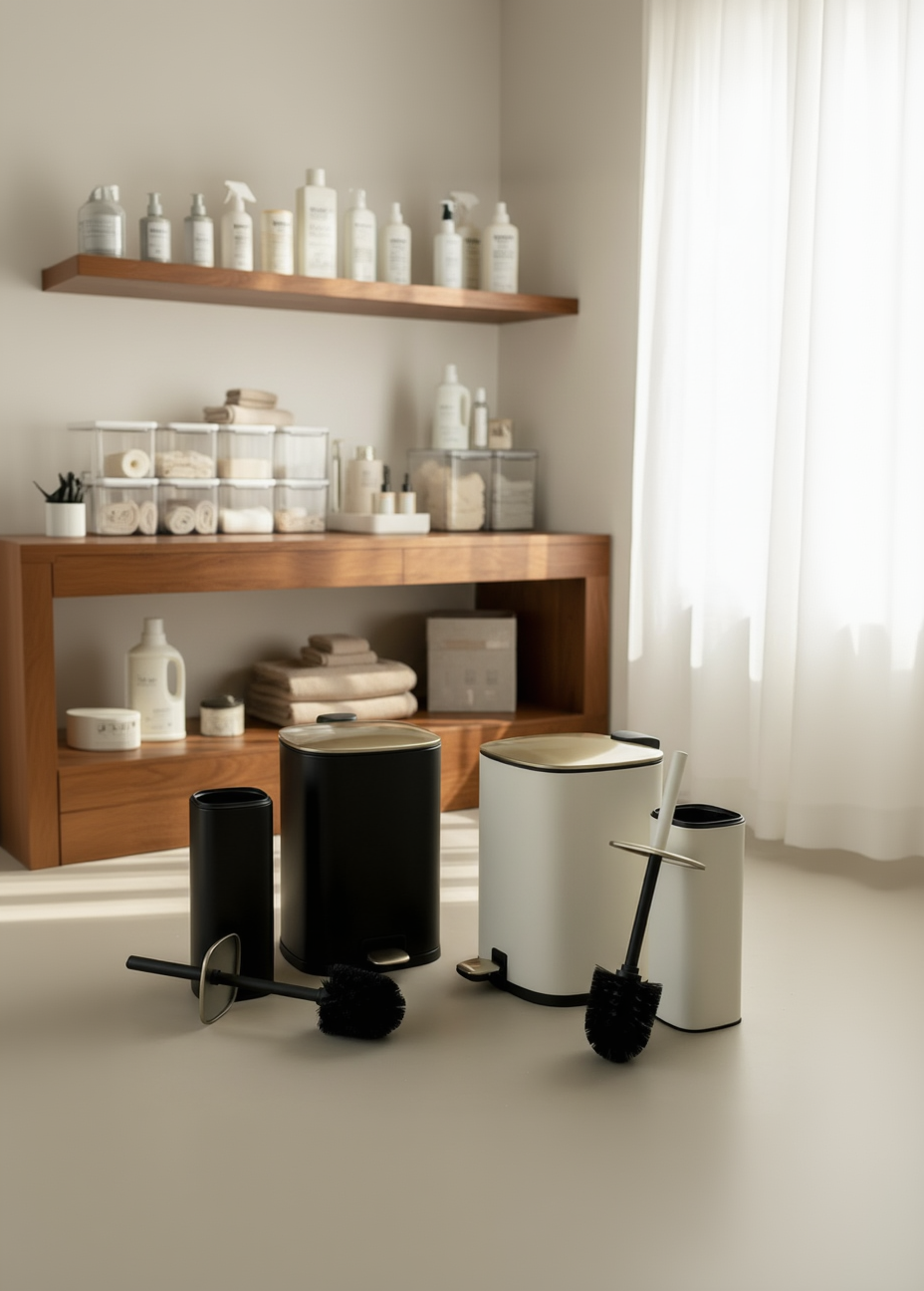 Merlowe Dustbin - Black (6L)