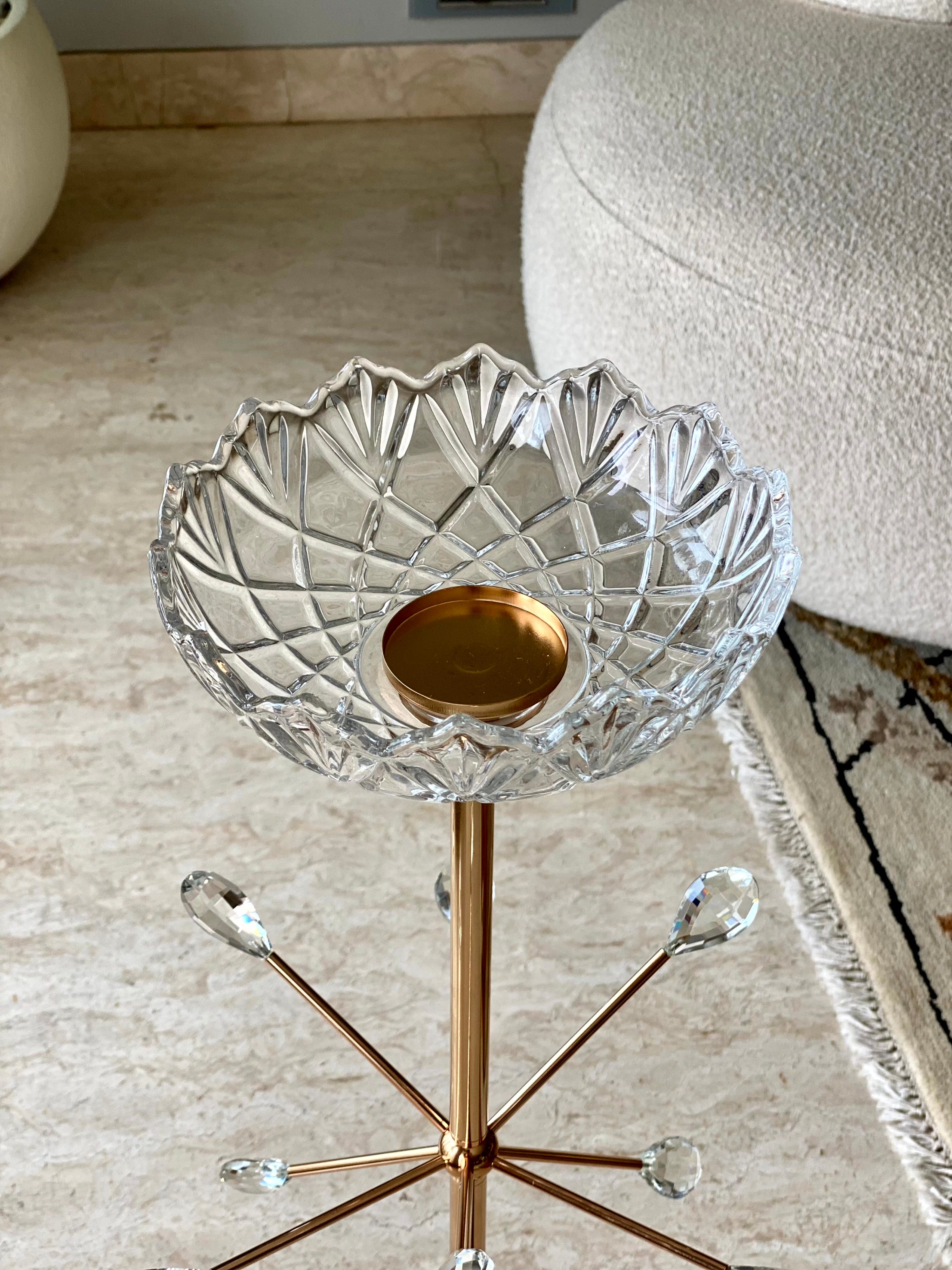 Zen Crystal Candle Urli - Medium
