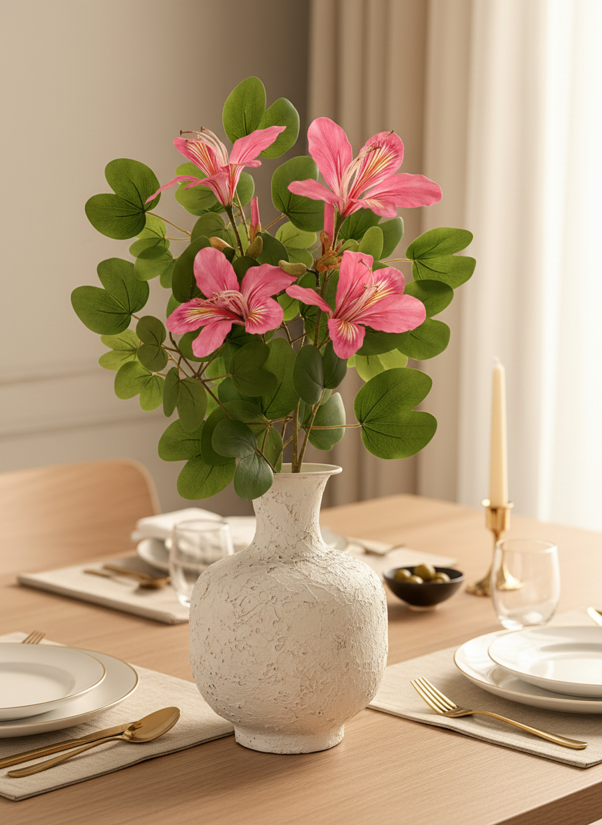 Artificial Bauhinia Flower Stem - Pink (Set Of 2)