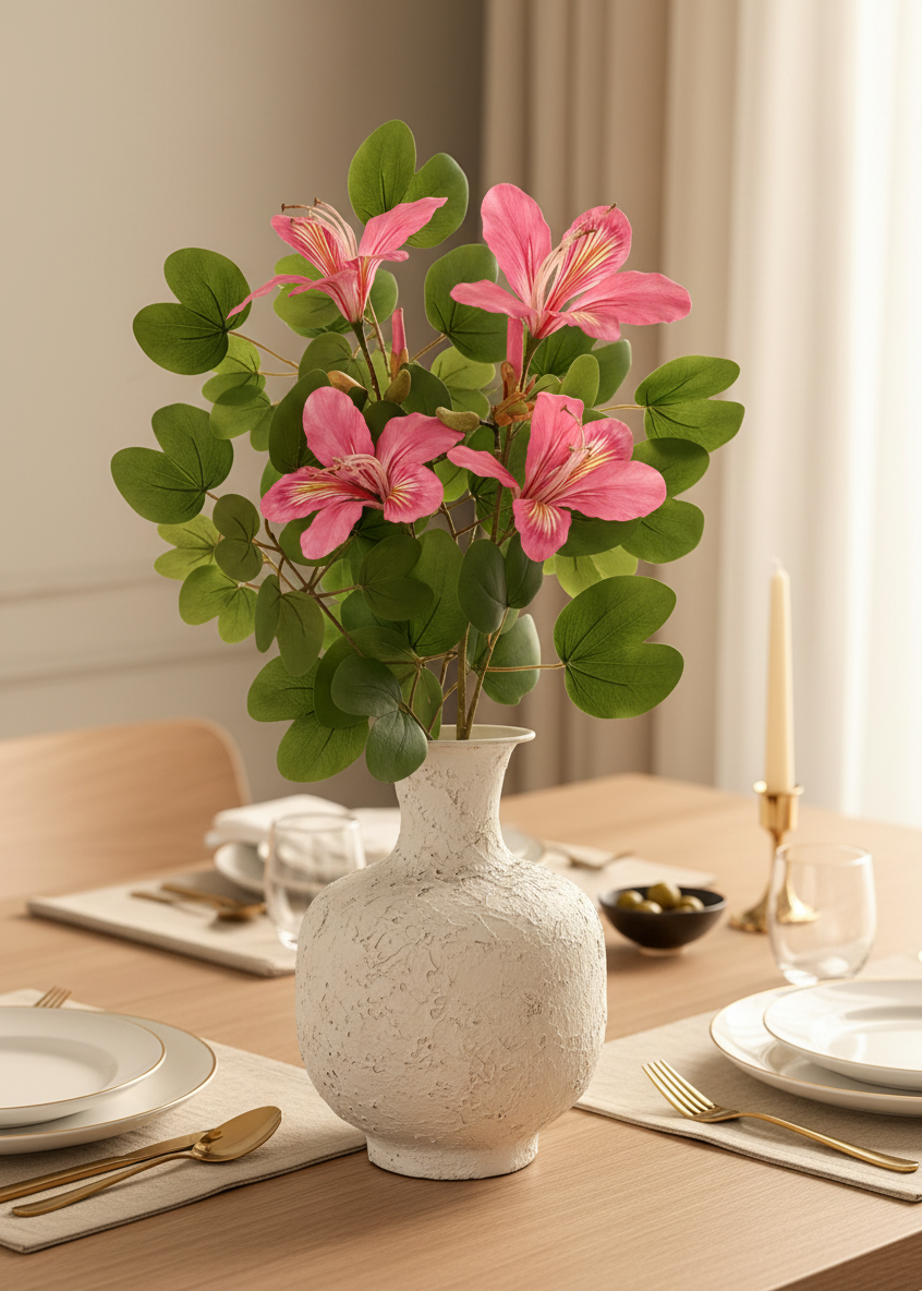 Artificial Bauhinia Flower Stem - Pink (Set Of 2)