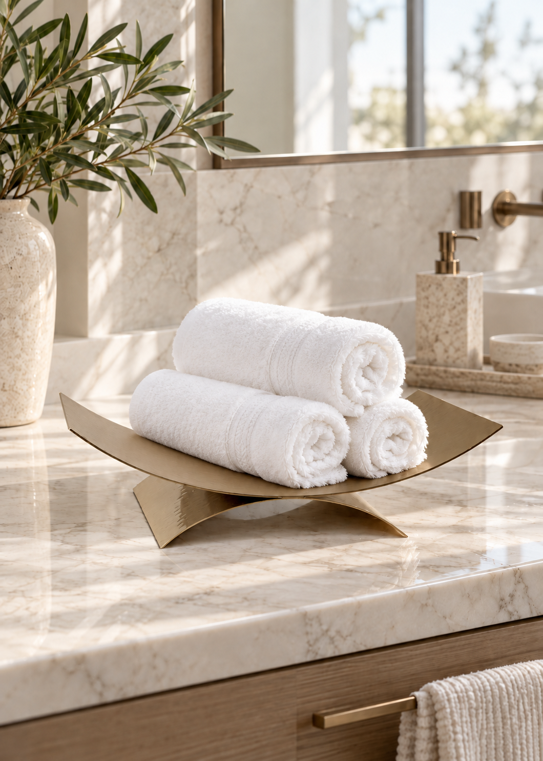 Sora Hammered Tray - Gold