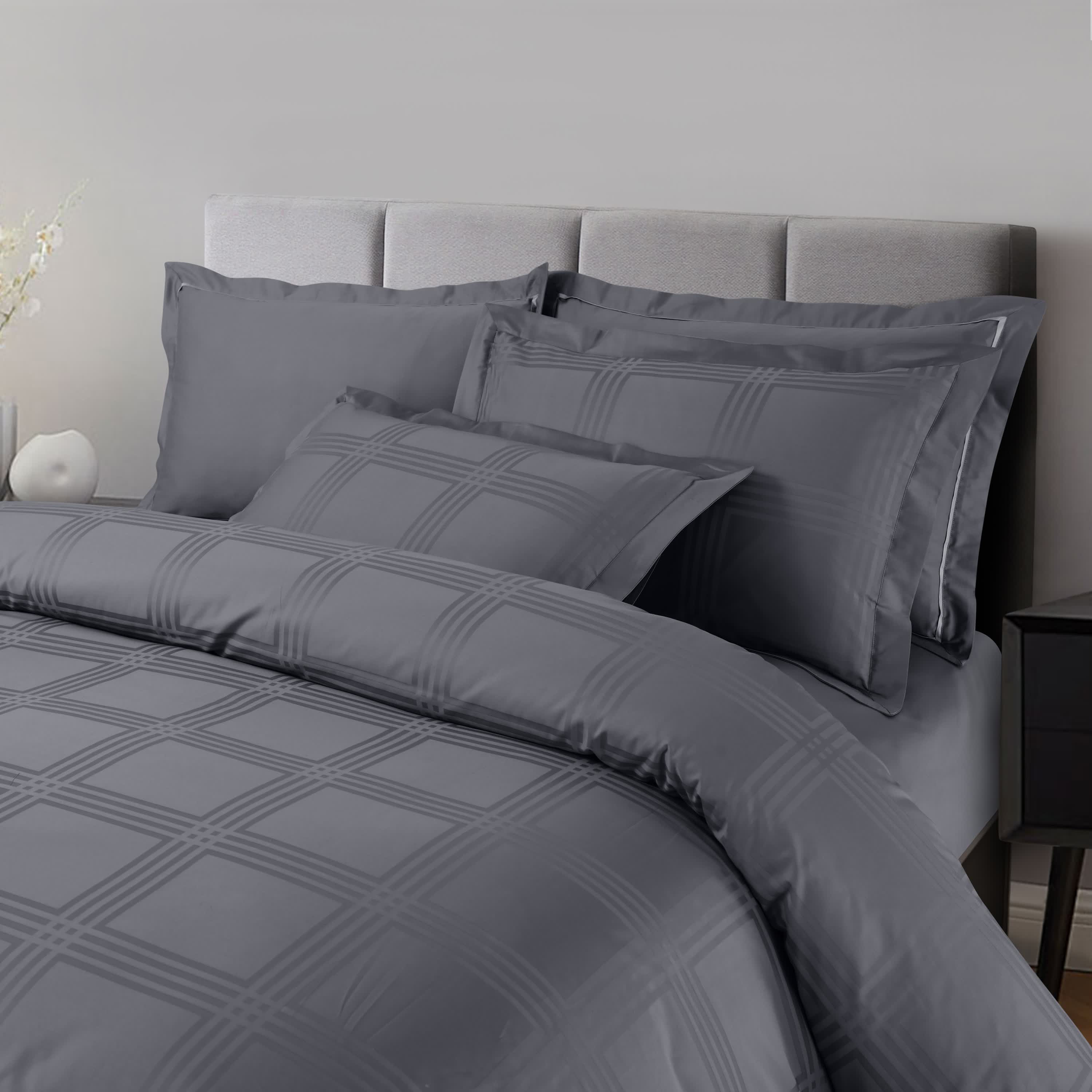 Amalfi Jacquard Duvet Cover Set - Grey