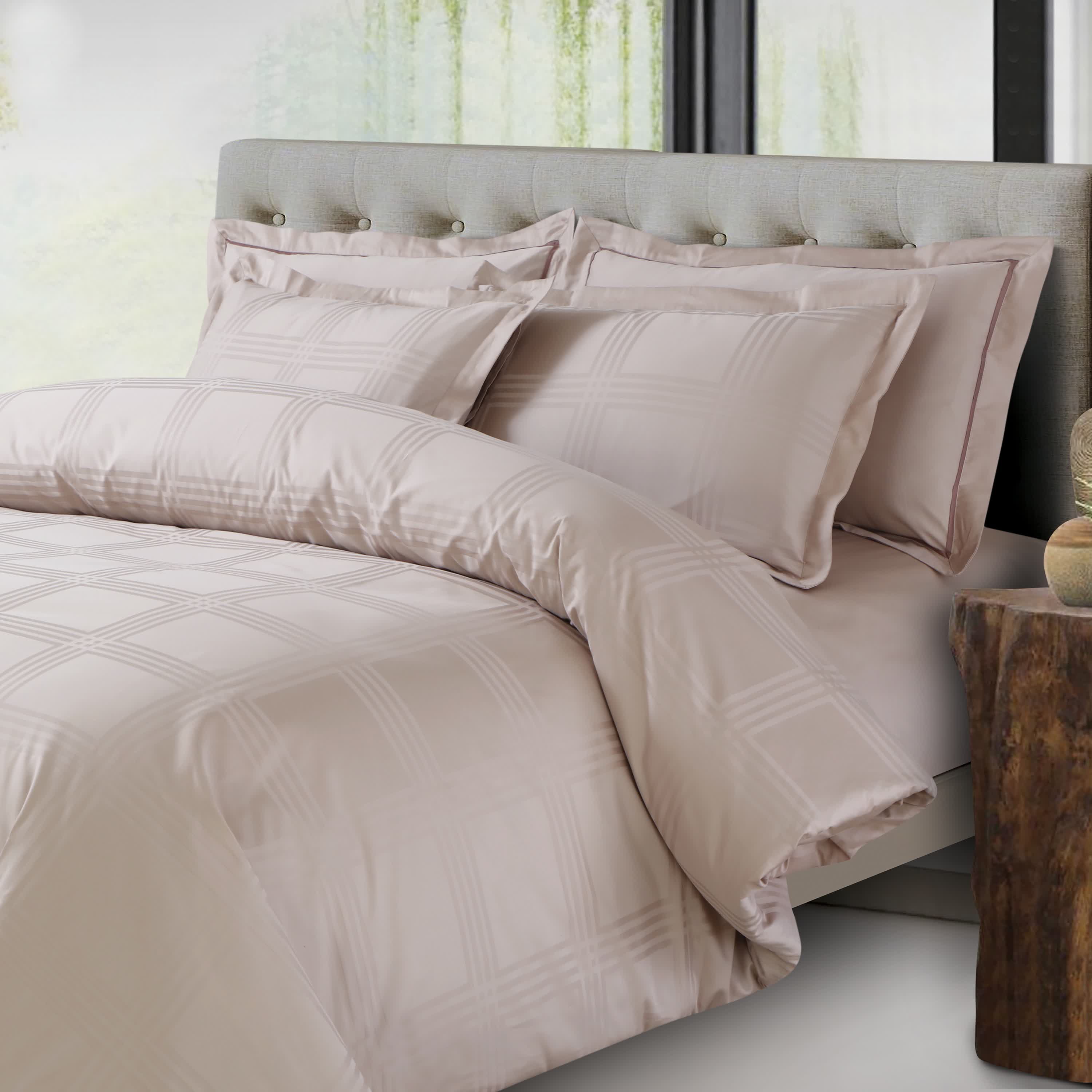 Amalfi Jacquard Duvet Cover Set - Beige