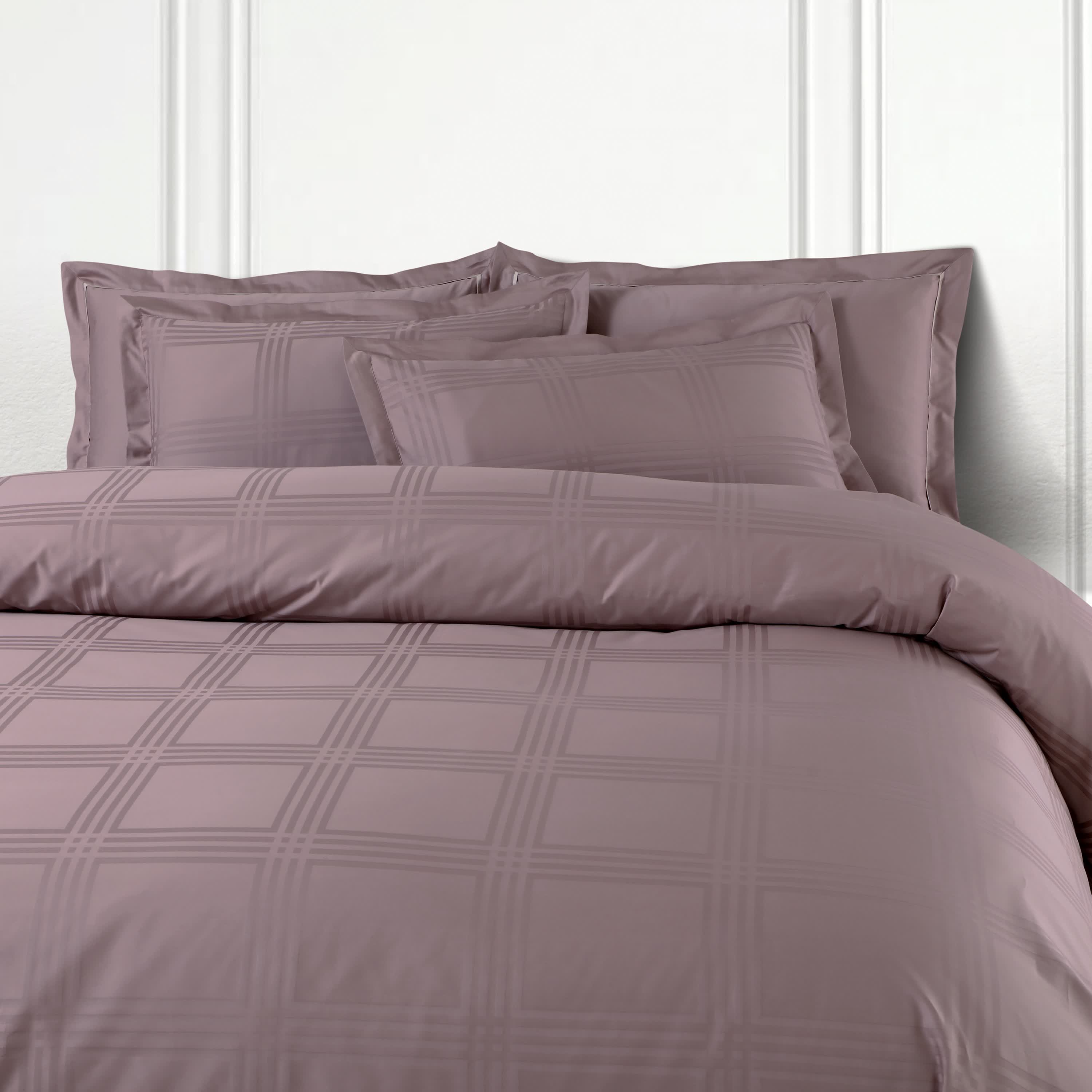 Amalfi Jacquard Duvet Cover Set - Wine