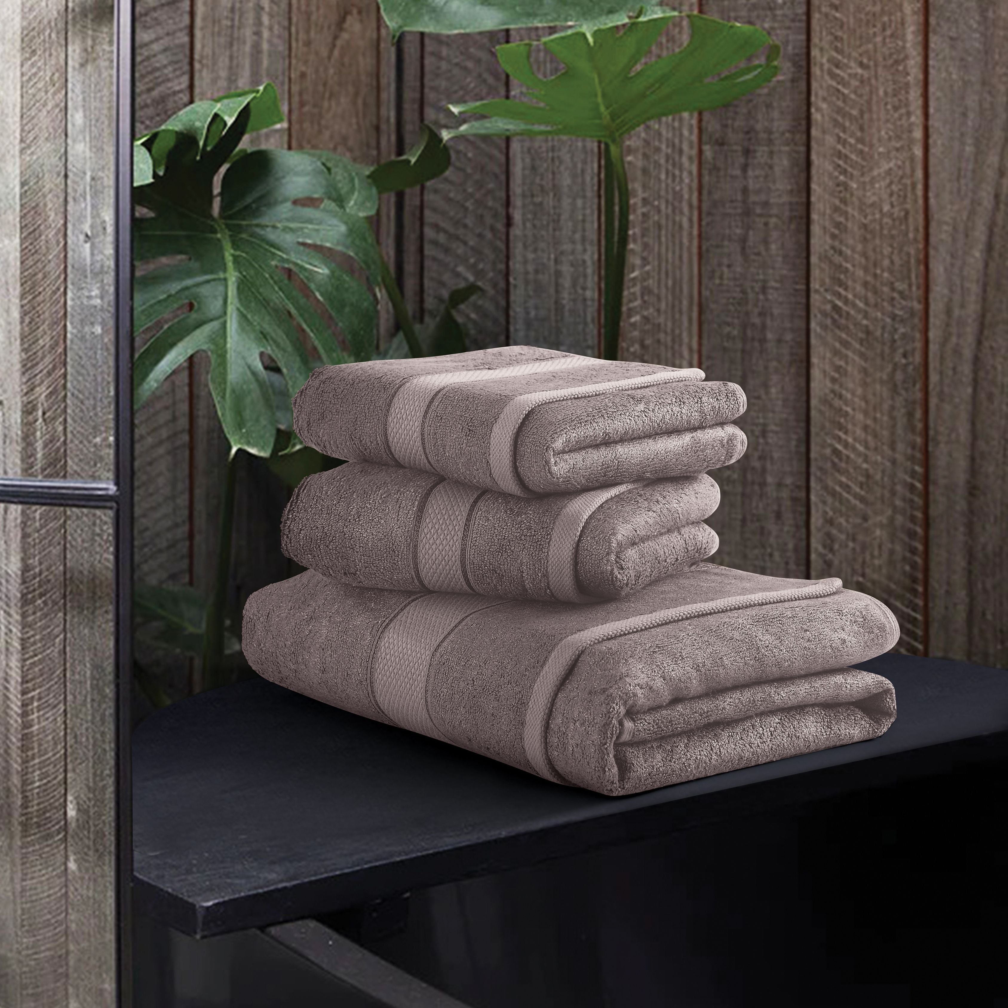 Bamboo Bath Towel-Taupe Brown