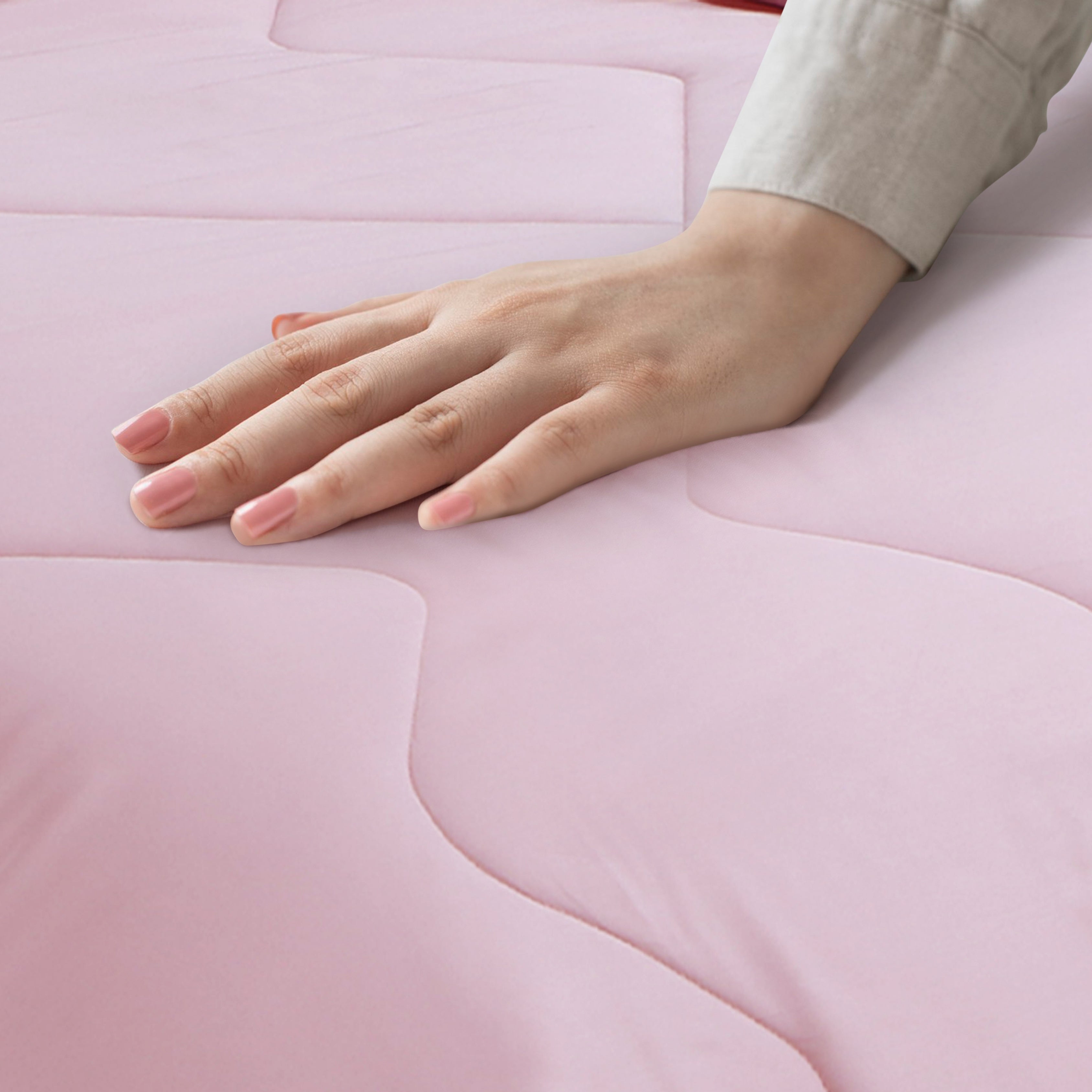 Luxe Single Bed Size Bamboo Comforter-Pink