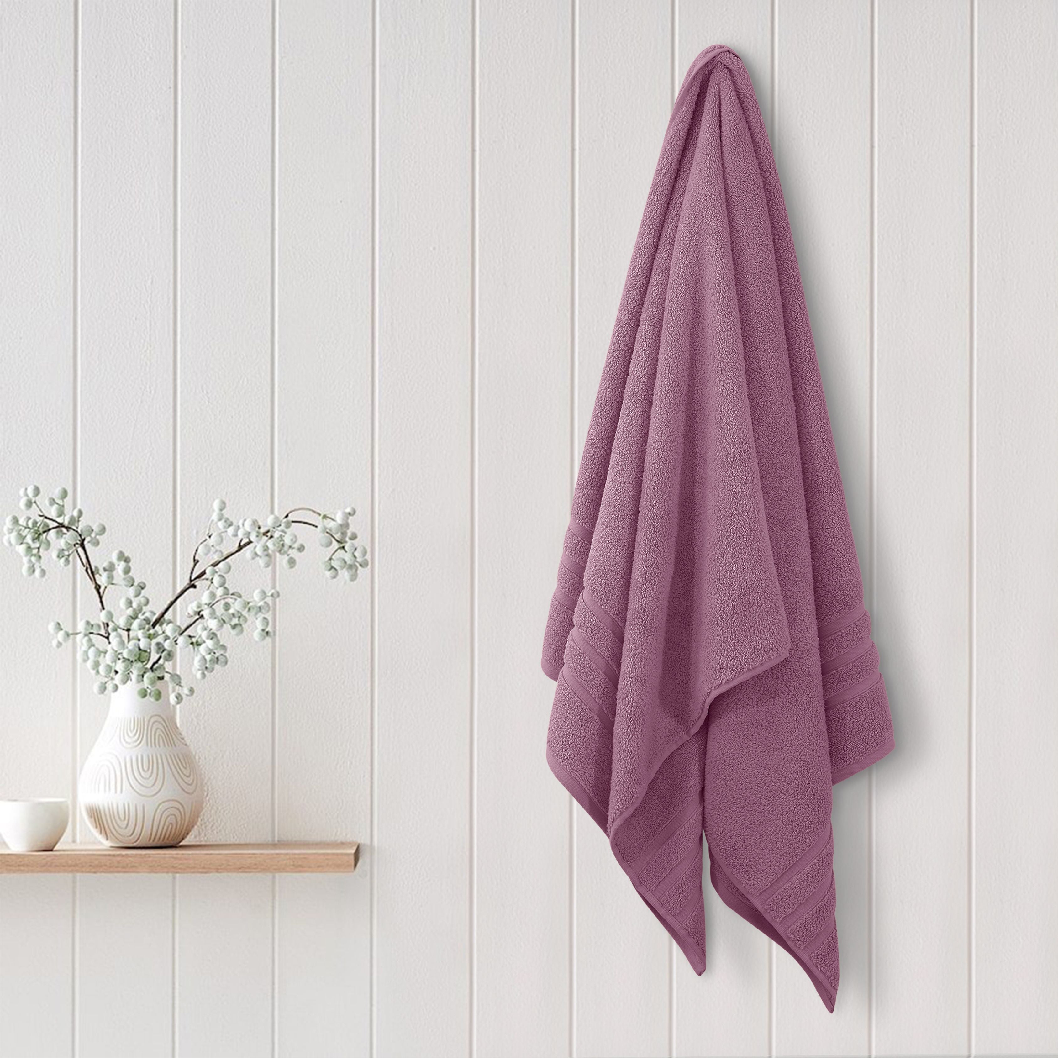 Zero Twist Bath Towel-Mauve