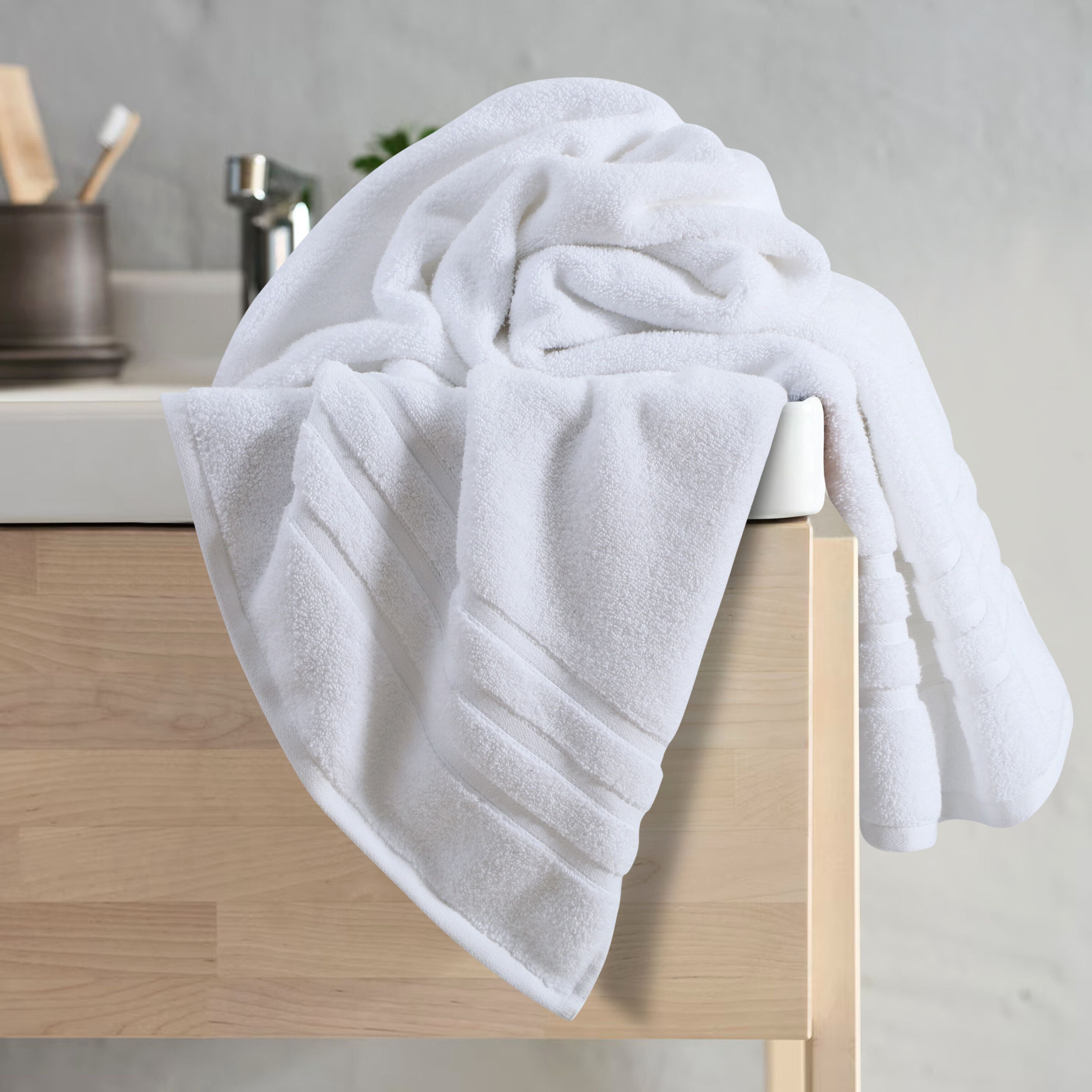 Zero Twist Hand Towels -White