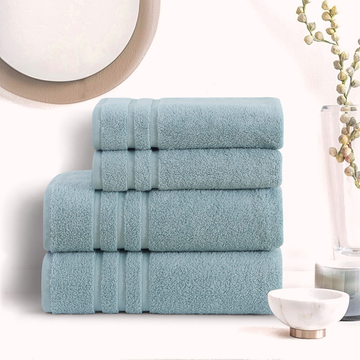 Zero Twist Bath Towel-Sea Green