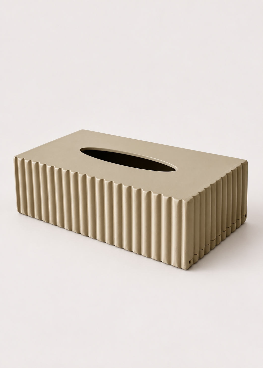 Imperium Fluted Tissue Box - Beige
