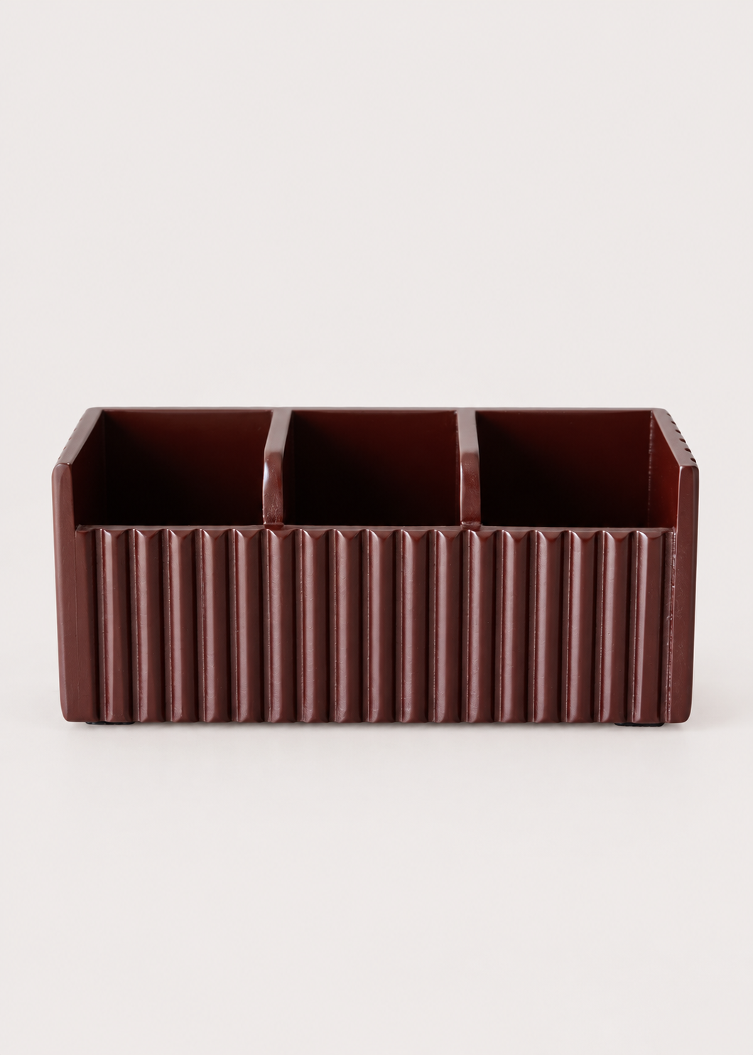 Imperium Fluted Cutlery Holder 3 Slot - Walnut