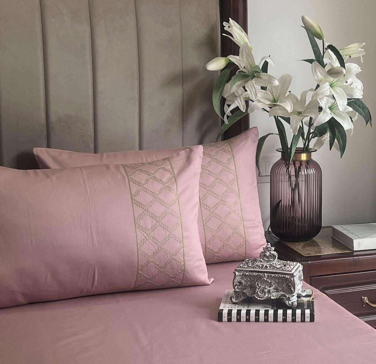 Maroc Old Rose Bedsheet Set