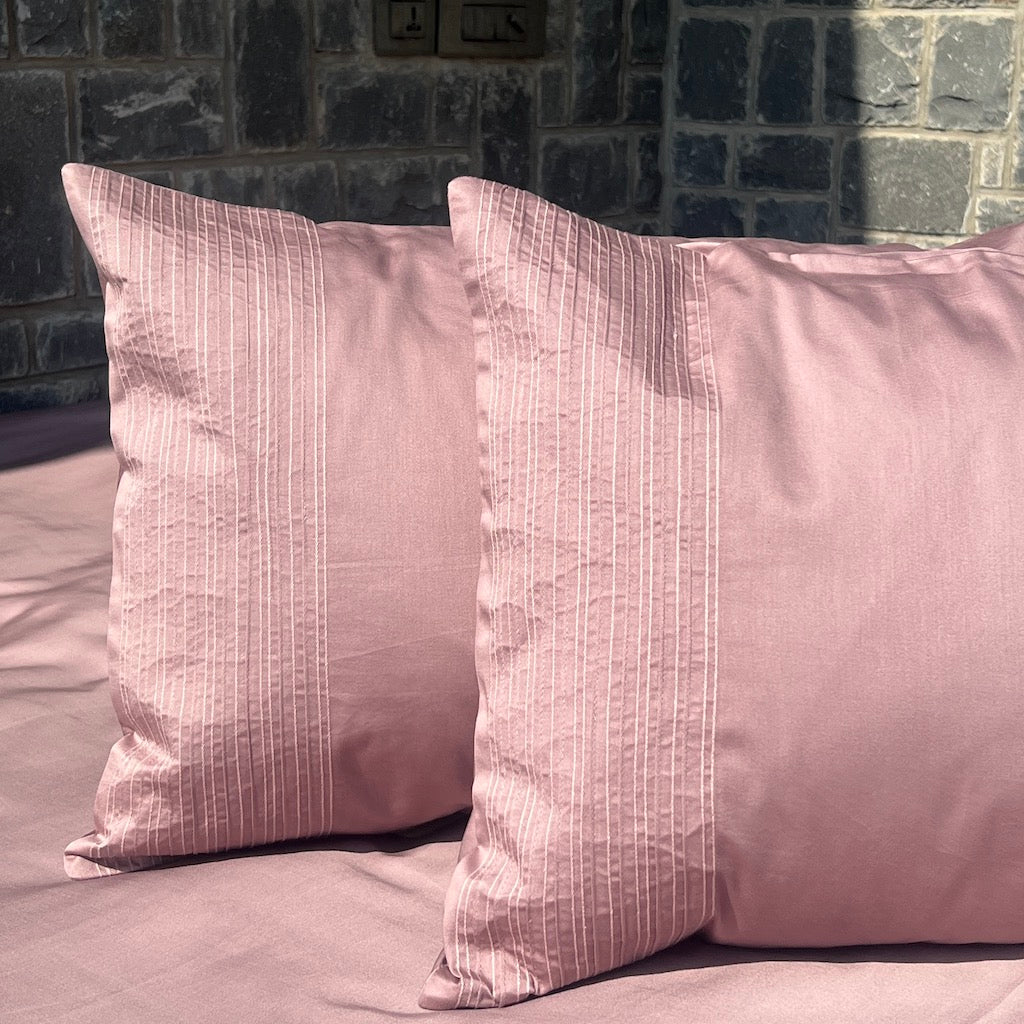 Pinstripe Old Rose Bedsheet Set