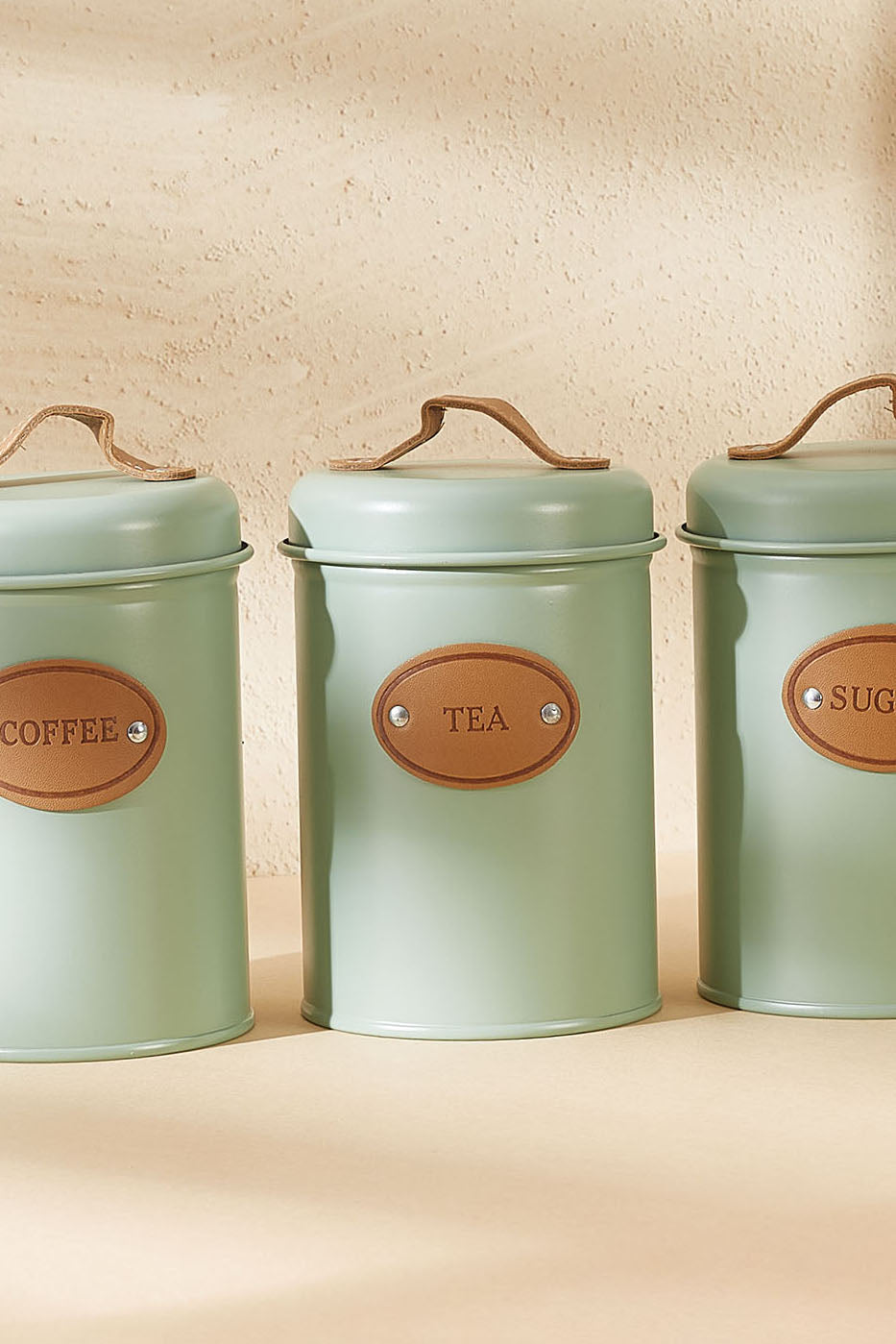Mila Steel Jar Set - Mint Green