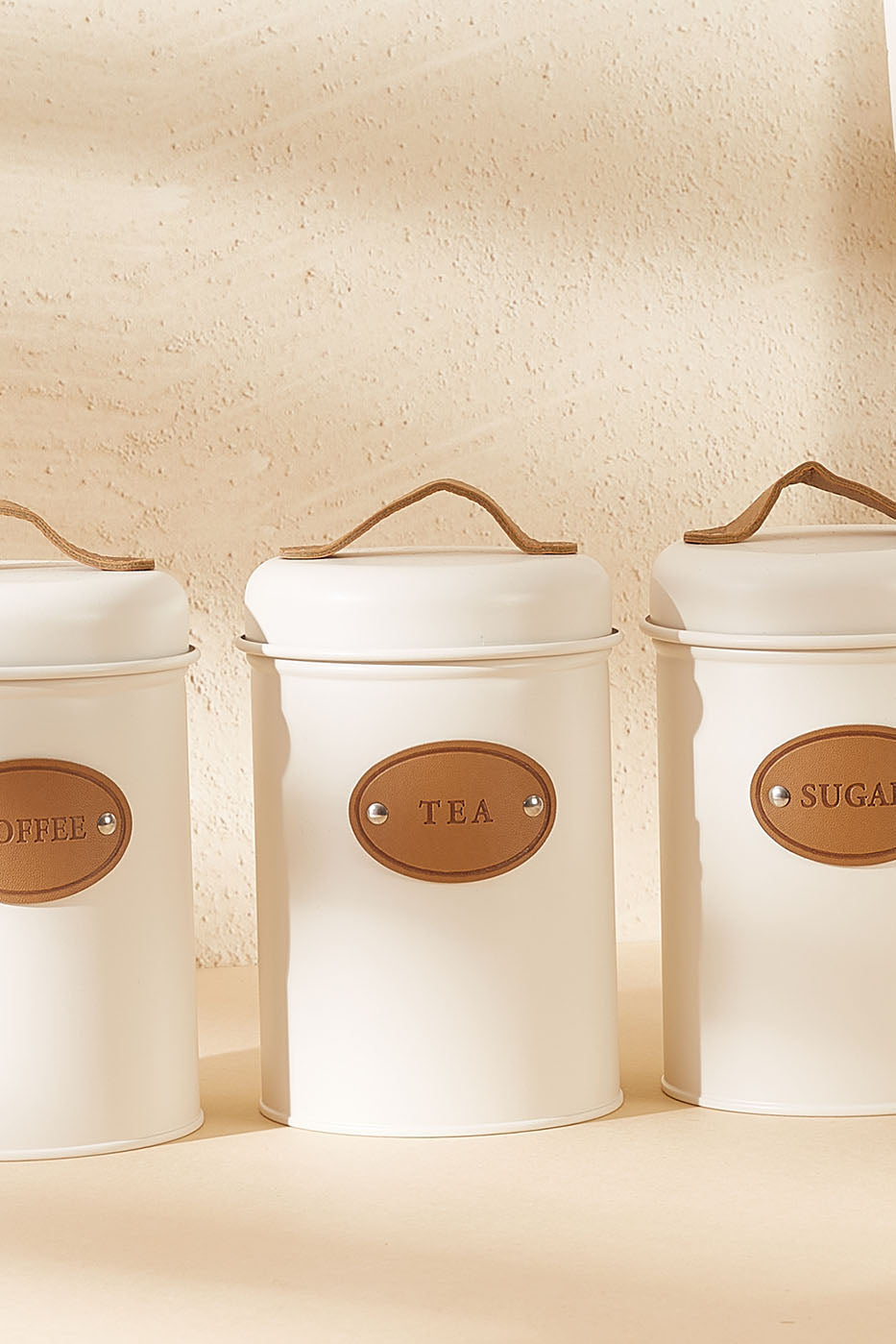 Mila Steel Jar Set - Ivory