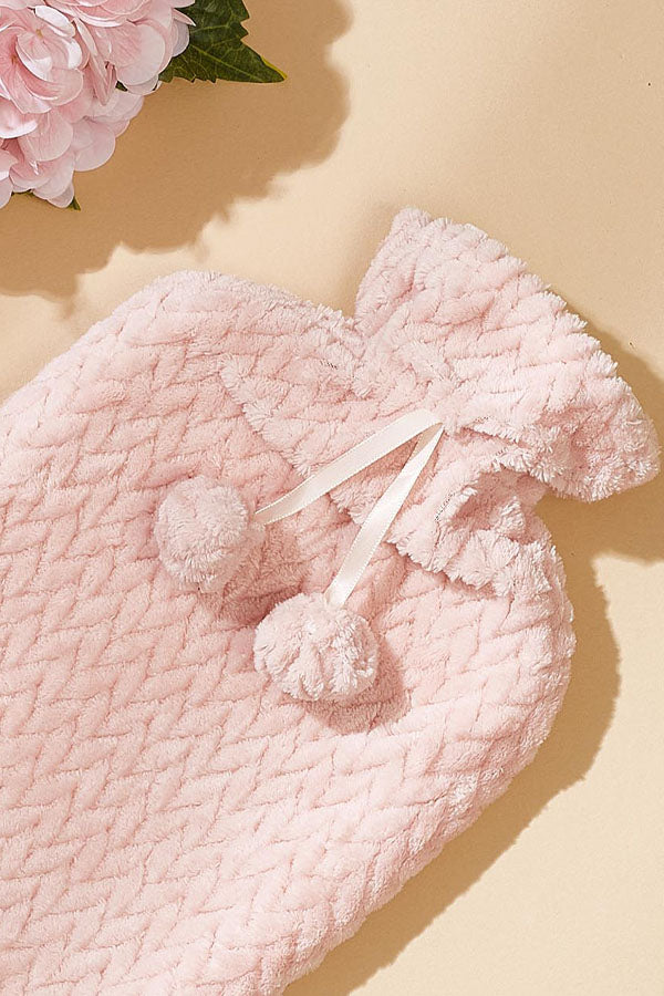 Chevron Hot Water Bag + Cover Set - Pink