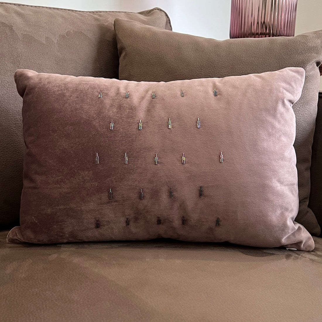 Chandelier Lilac Velvet Cushion Cover