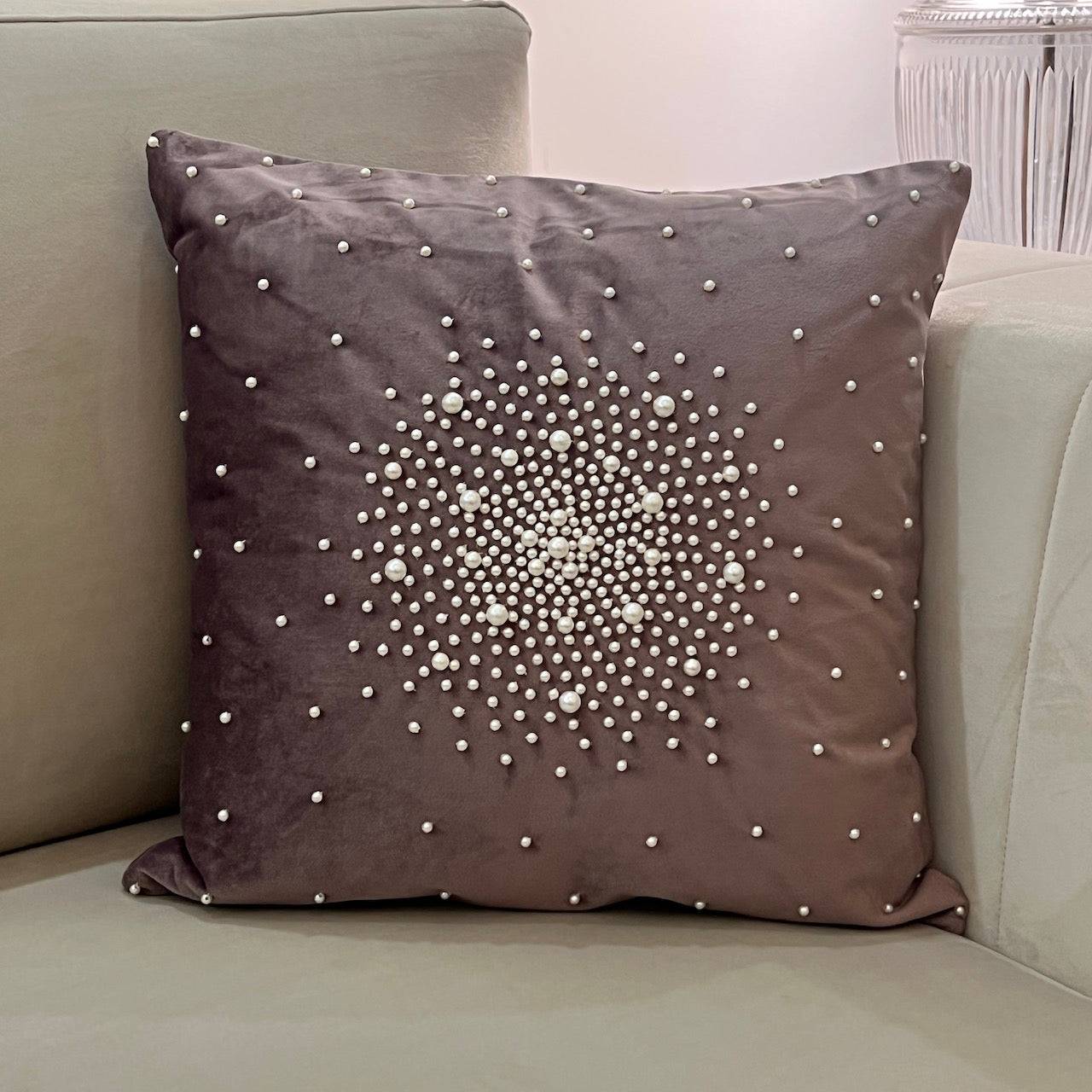 Pearl Lilac Velvet Cushion Cover