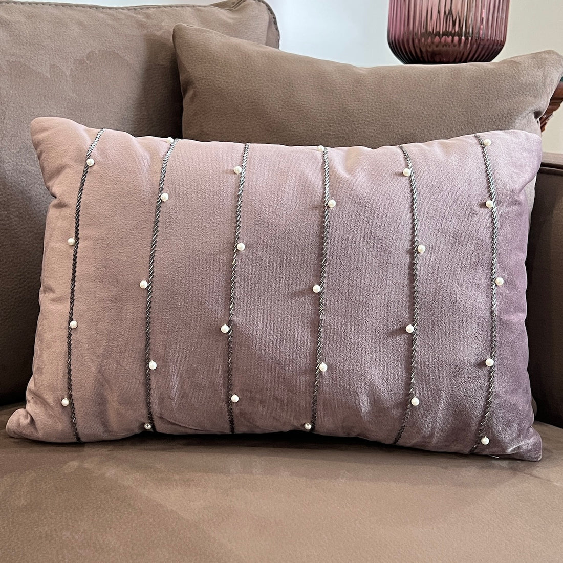 Twinkle Lilac Velvet Cushion Cover
