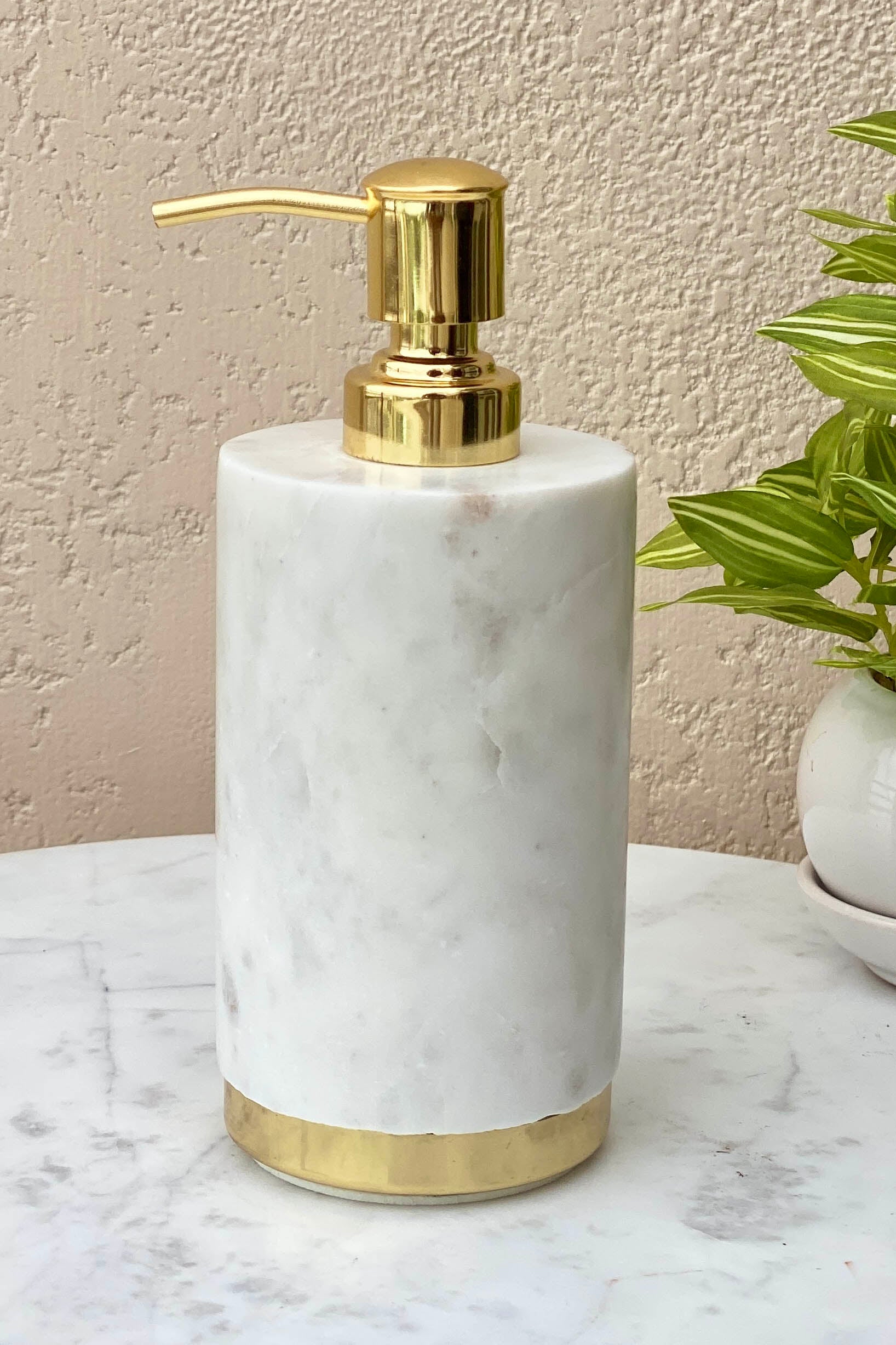Auric Marble Dispenser - White