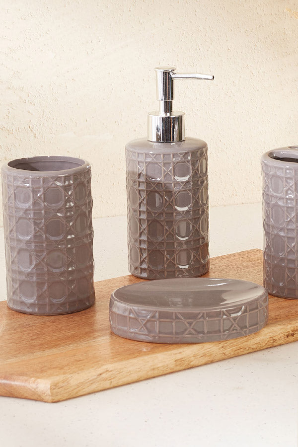 Weave Bathroom Set - Grey