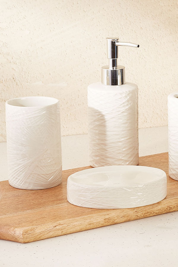 Twill Bathroom Set - White