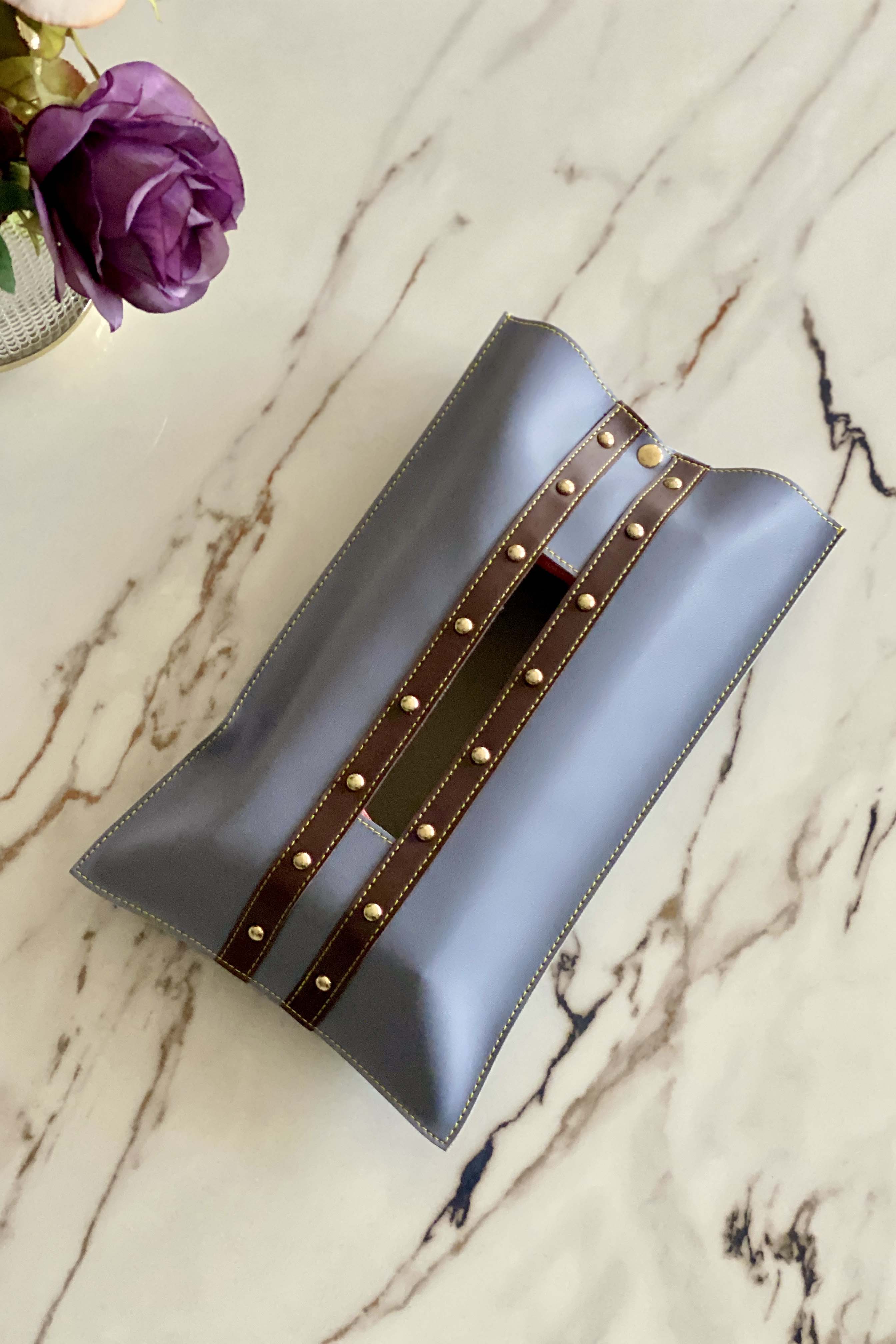 Grey & Brown Tissue Cover