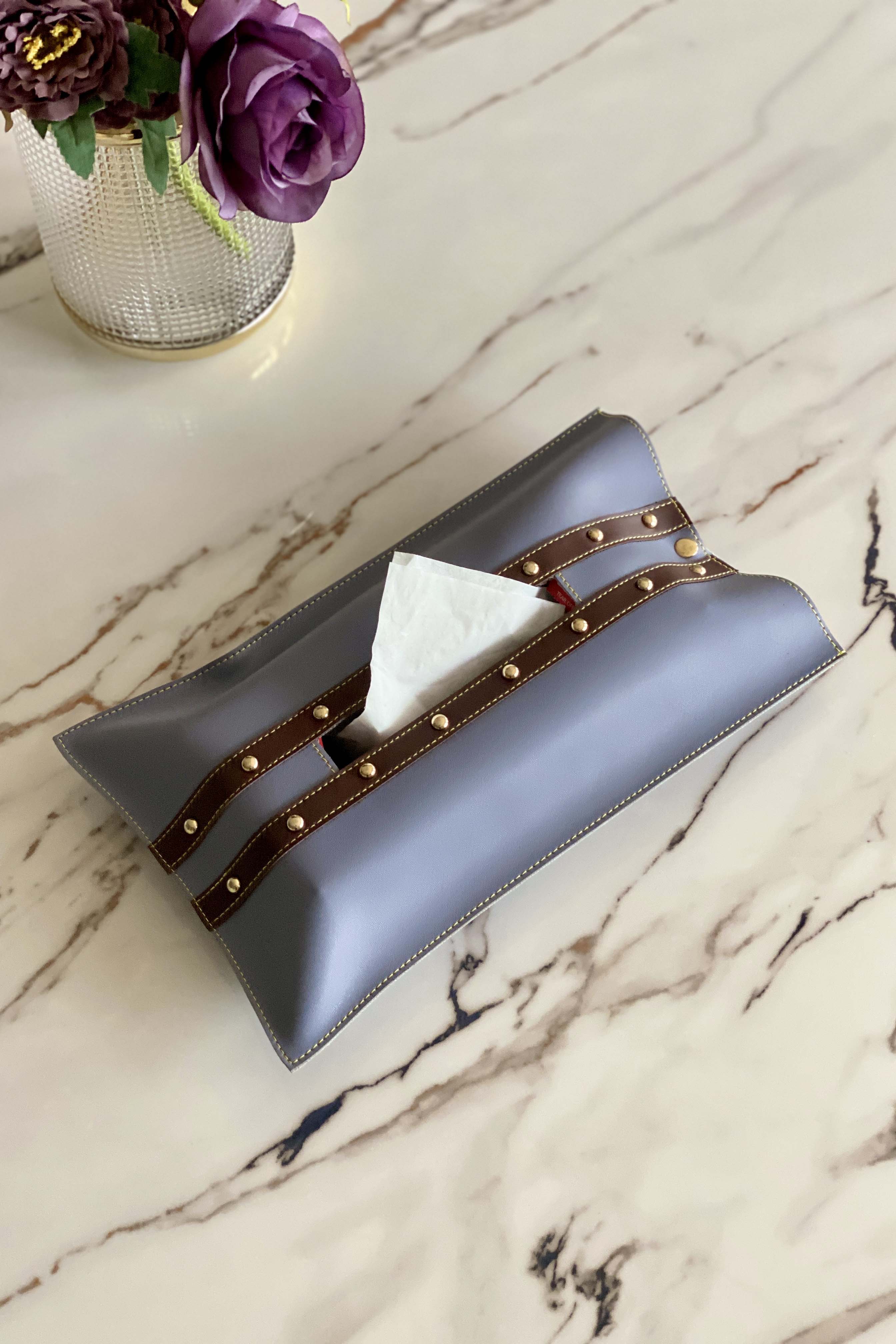 Grey & Brown Tissue Cover
