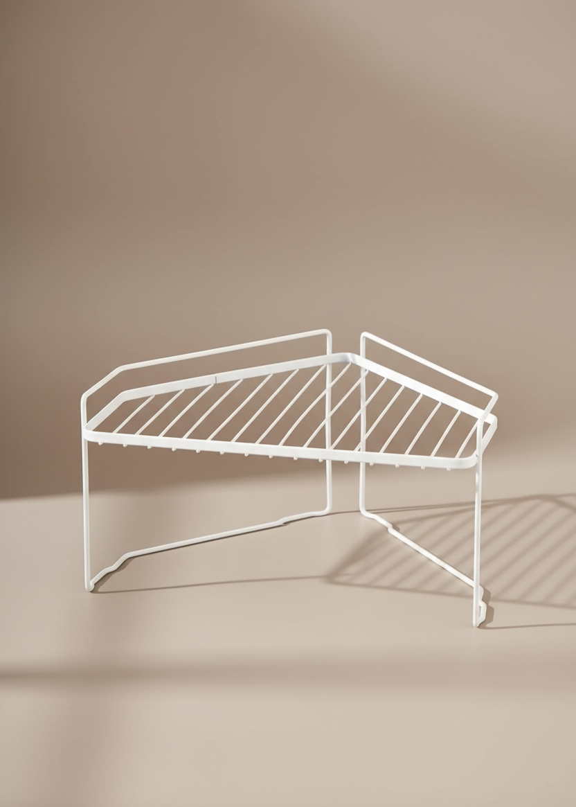 Kitchen Corner Rack - White