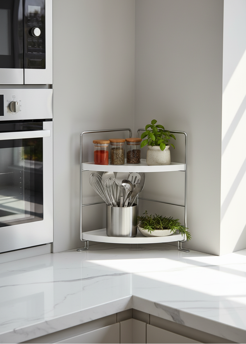 Two Tier Corner Kitchen Organizer