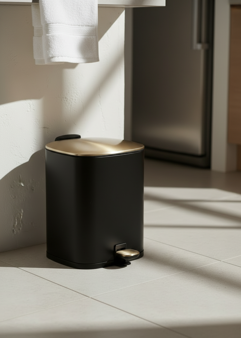 Merlowe Dustbin - Black (6L)