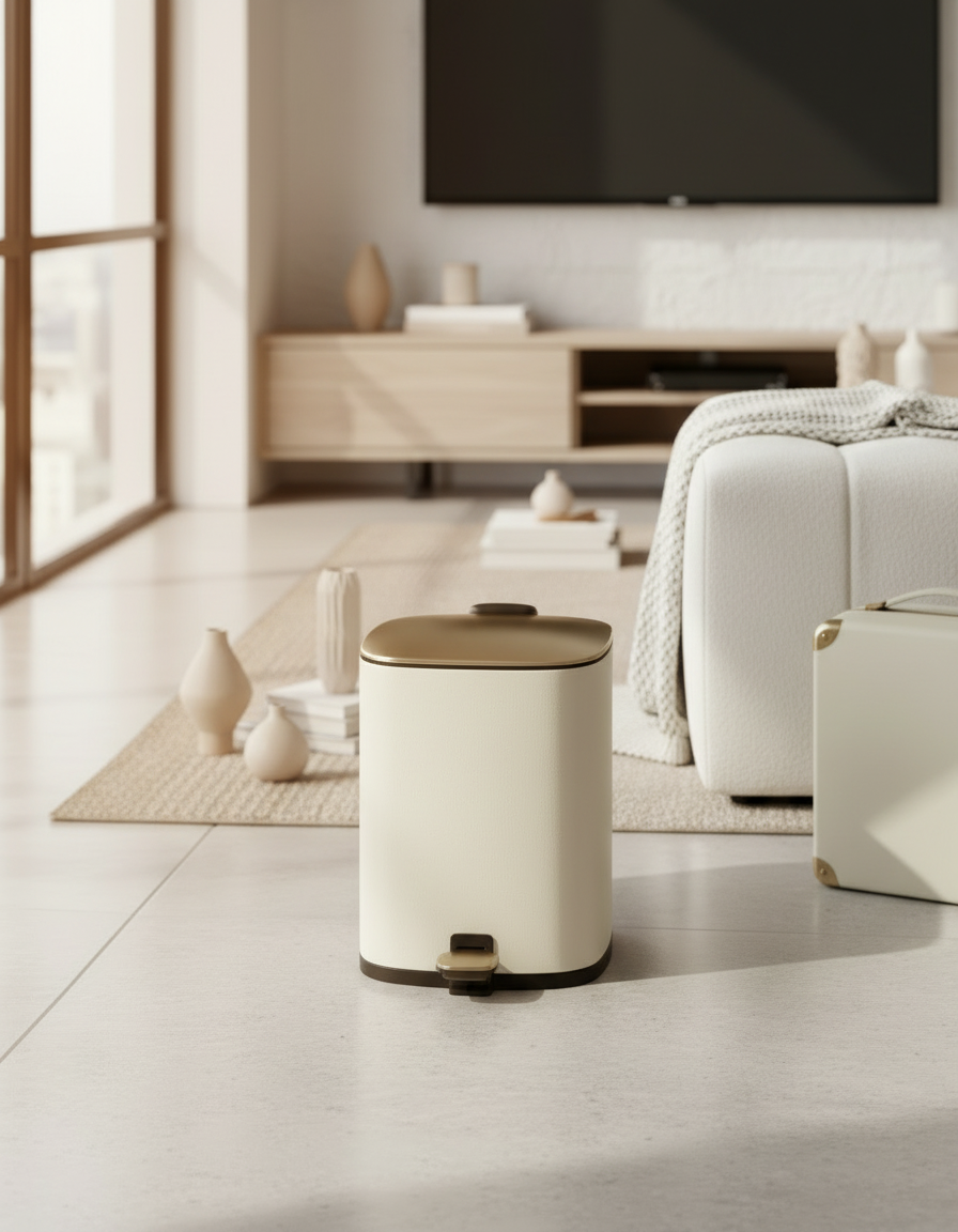 Merlowe Dustbin - Beige (6L)