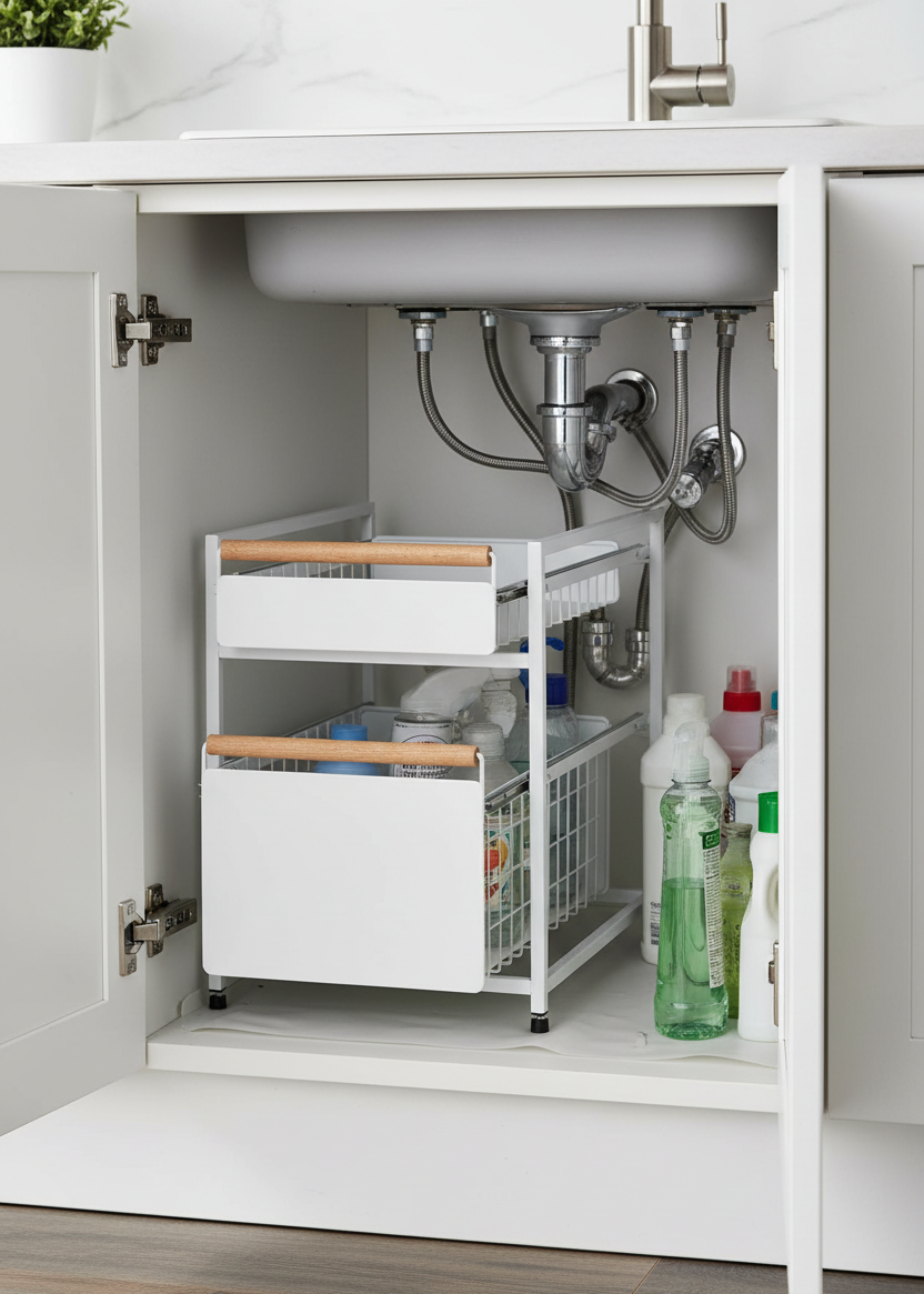 Pull Out Drawer Double - Big (White)
