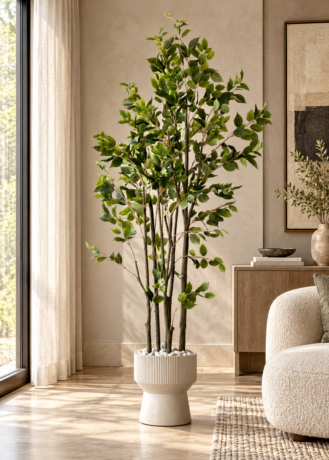 Artificial Weeping Fig Plant - 6.2 Feet