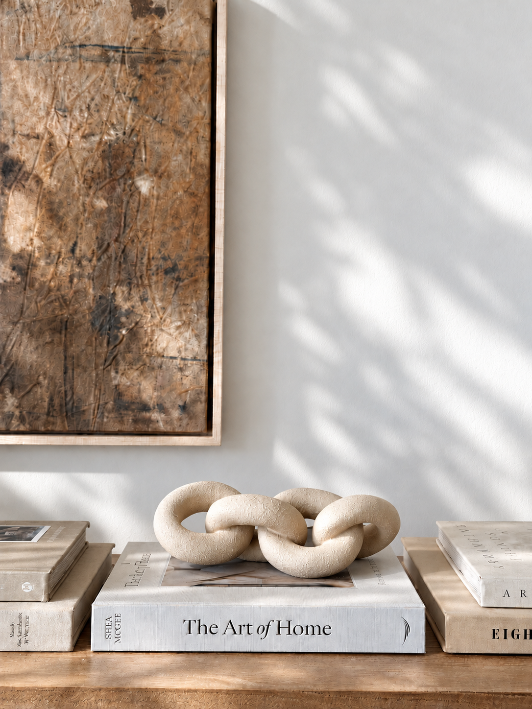 Koru Beige Chain Accent