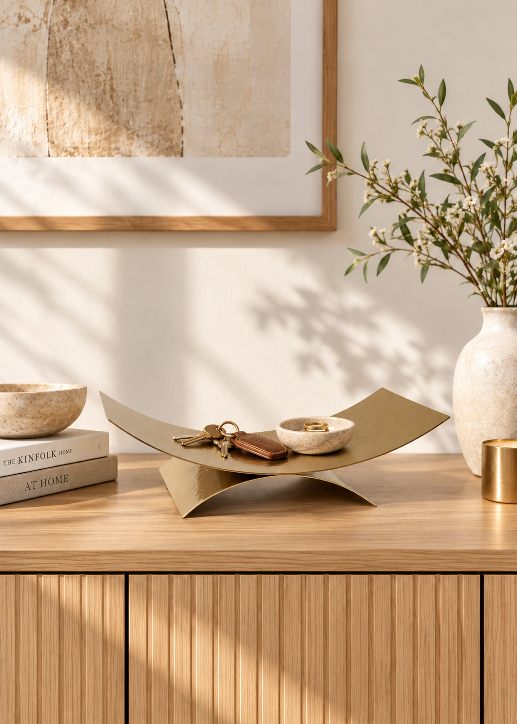 Sora Hammered Tray - Gold