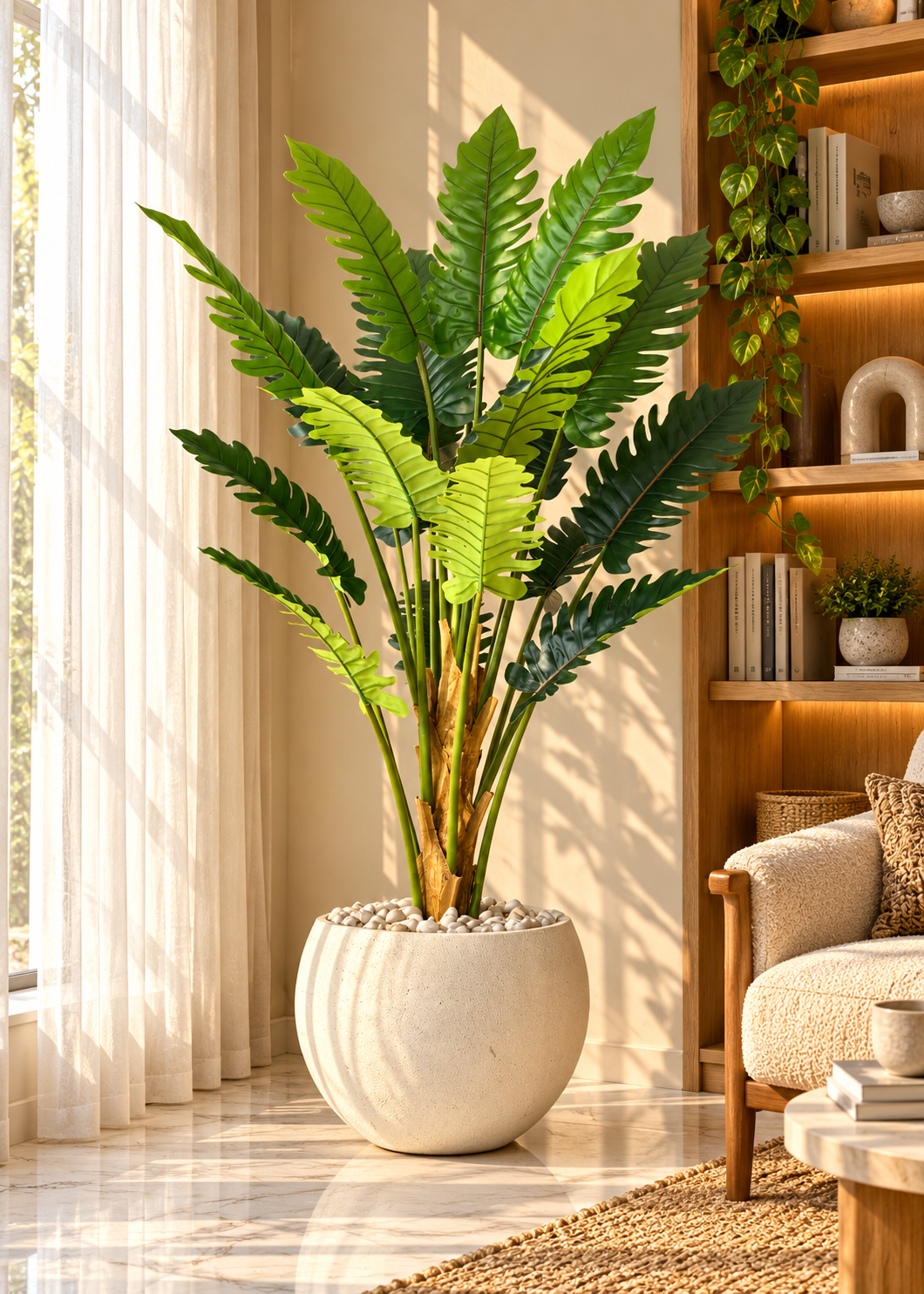 Artificial Tropical Philodendron Plant - 6 Feet