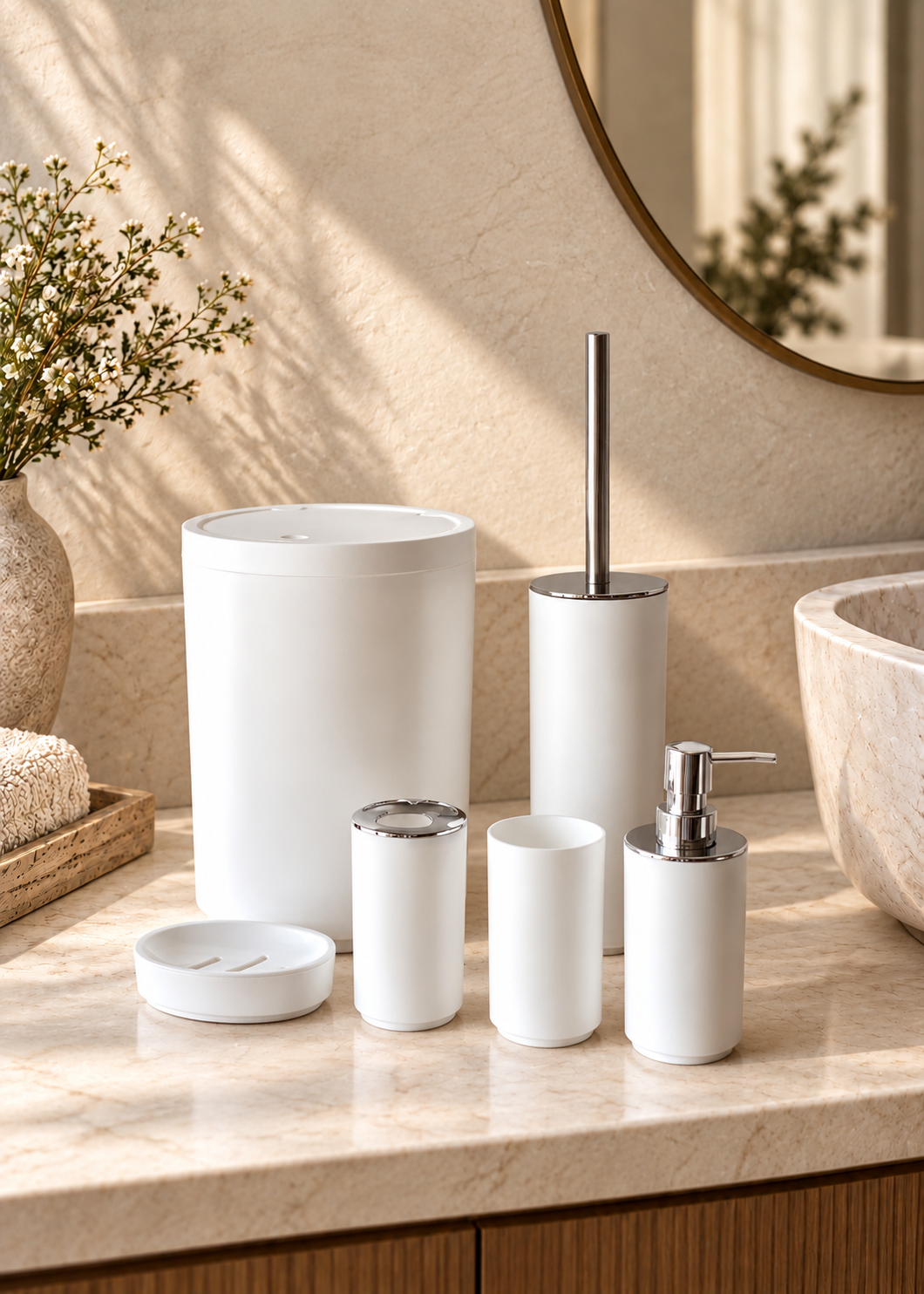 Chalk White Bathroom Set