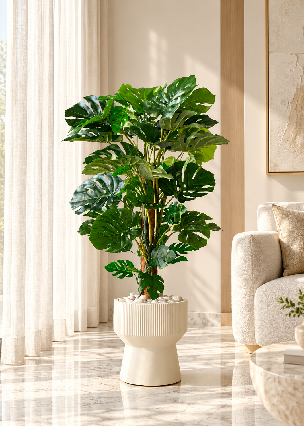 Artificial Monstera Majesty Pole Plant - 4 Feet