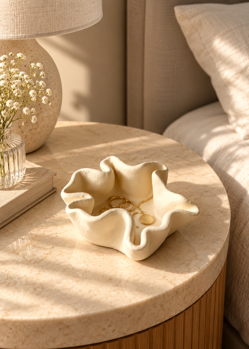 Ivory Wave Trinket Tray