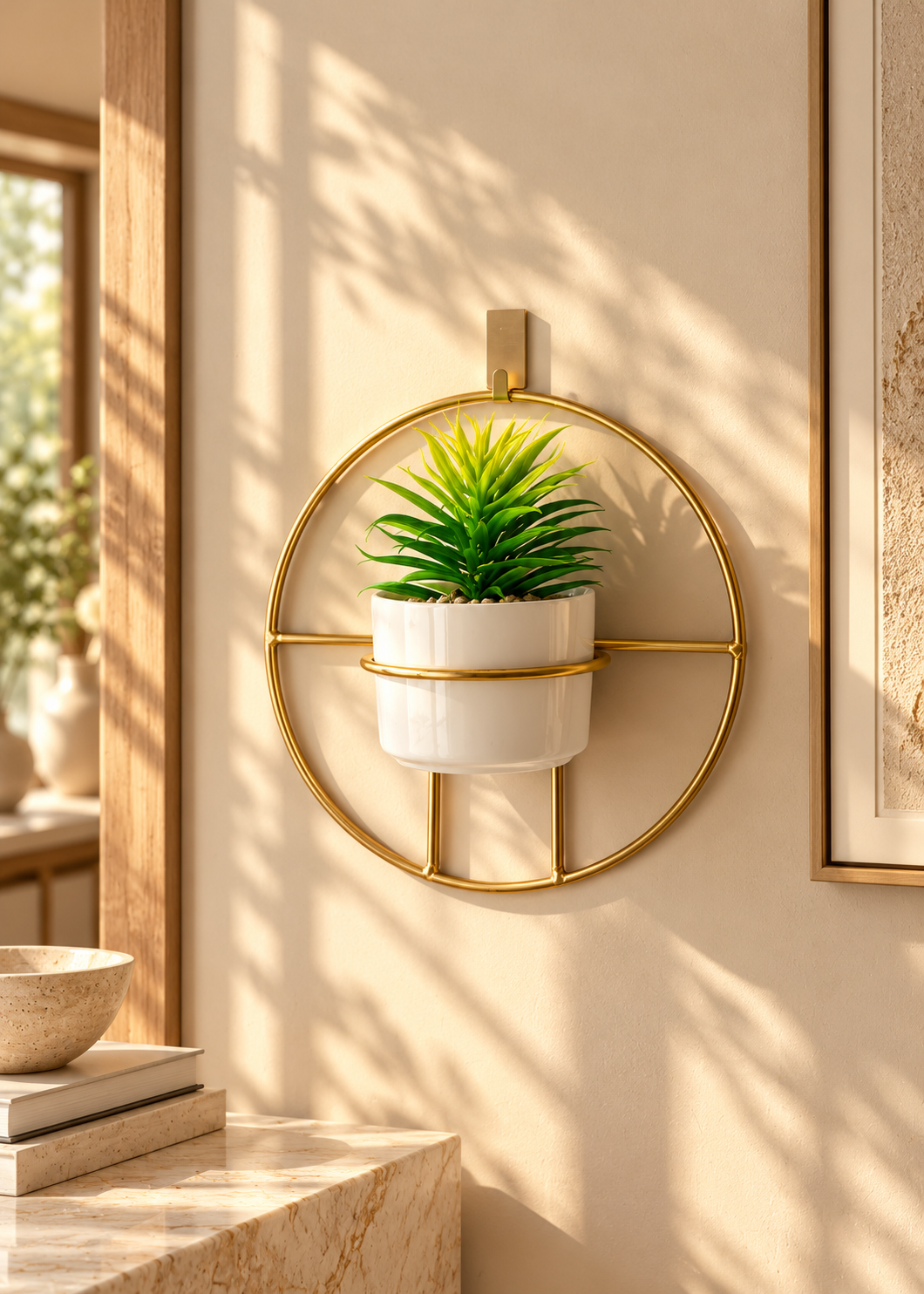 Artificial Variegated Agave Wall Hanging Plant