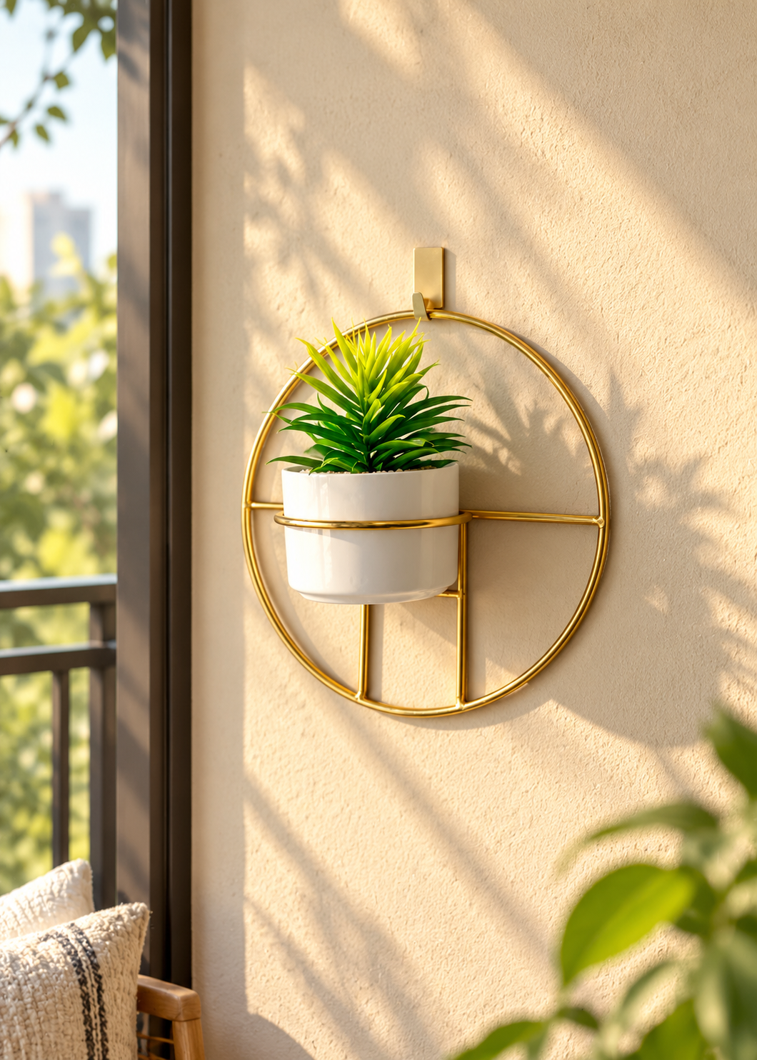 Artificial Variegated Agave Wall Hanging Plant
