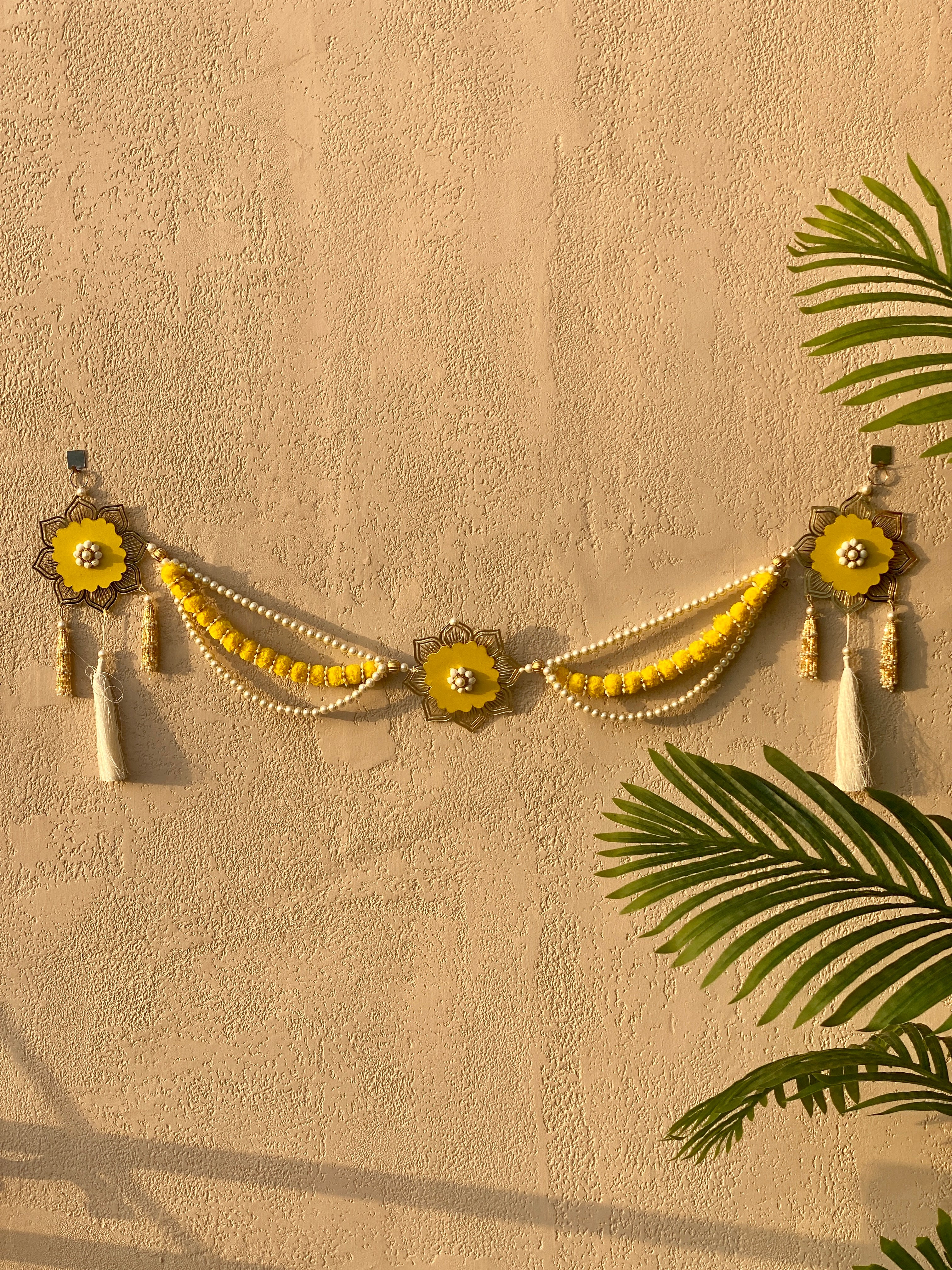 Marigold Pearl Lasercut Toran